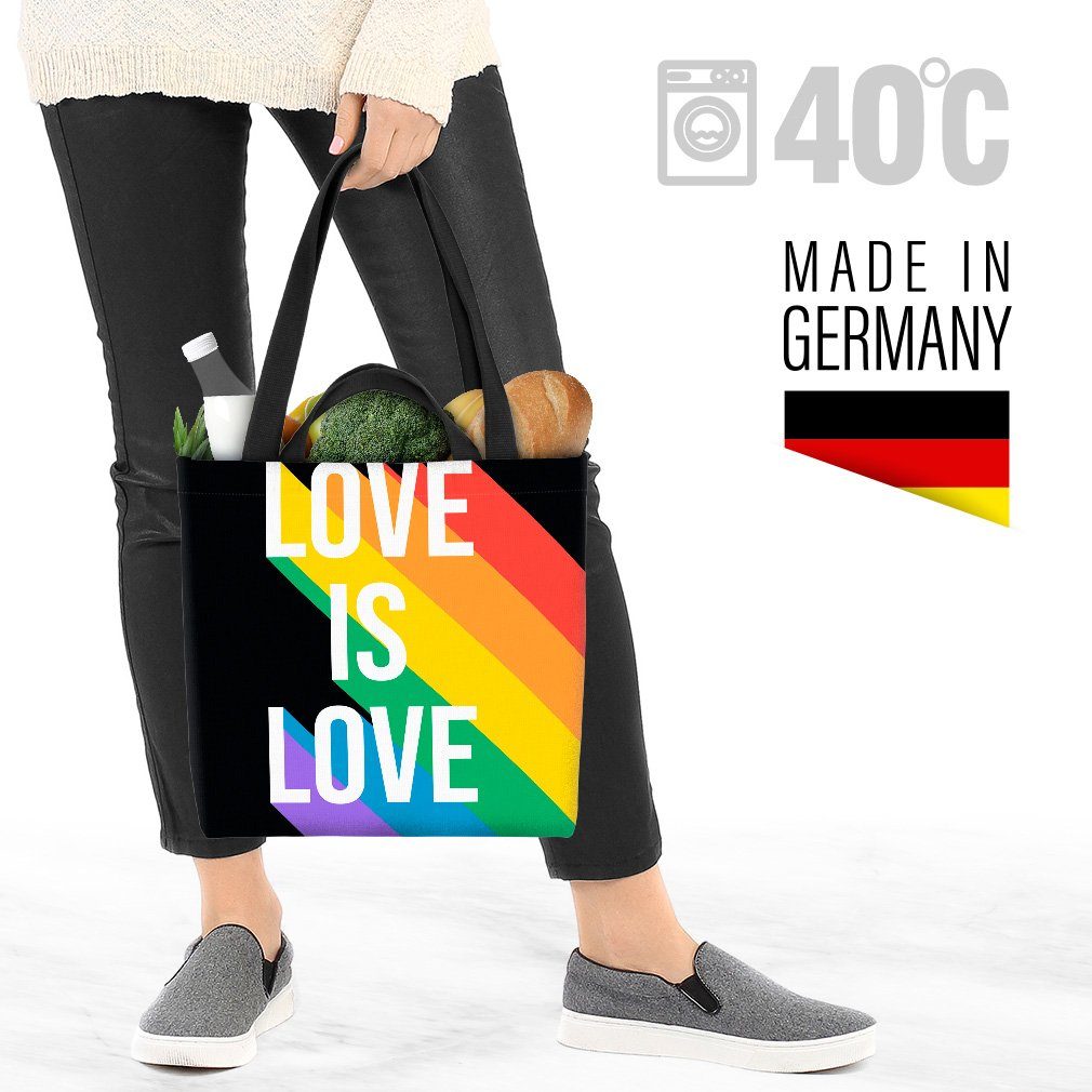 Logo Gay Henkeltasche pride Pride flag parade Schriftzug LGBTQ is VOID flagge Love (1-tlg), club