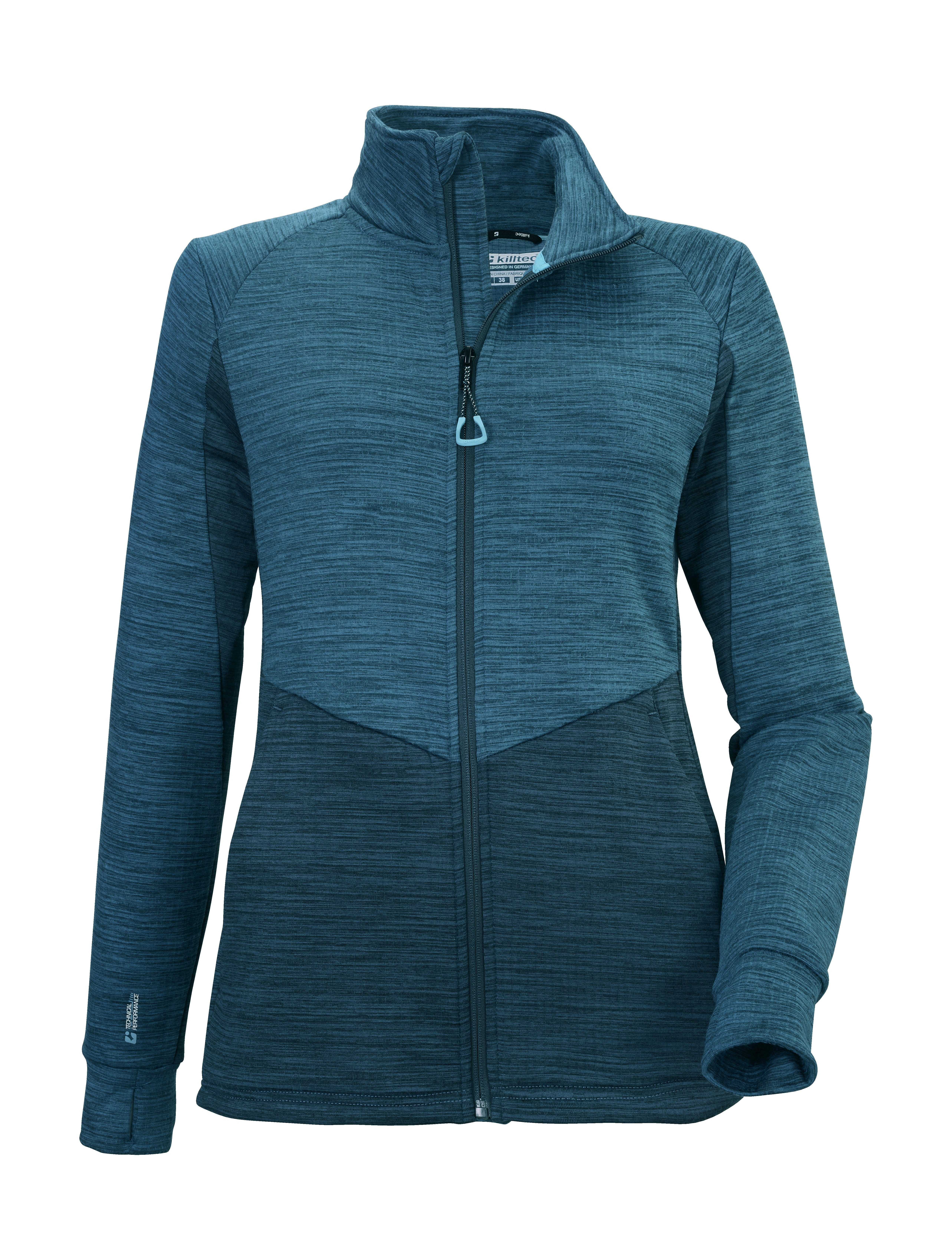 Killtec Fleecejacke (1-St) Plain/ohne Details, Powerstretchjacke mit  Stehkragen für Damen