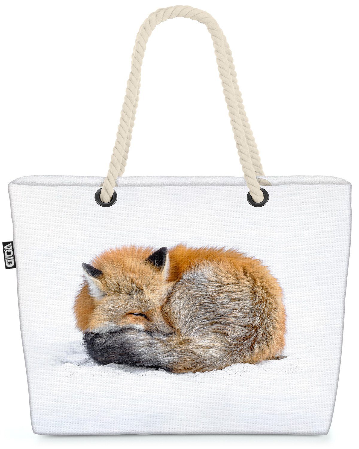 VOID Strandtasche (1-tlg), Japan Fuchs Schnee Winter Weihnachten Tiere Wald Wildtiere Zoo Herbst | Strandtaschen