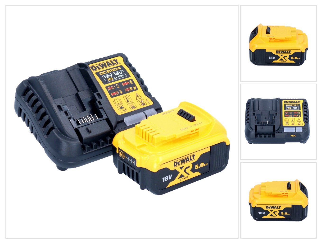 DeWalt DCB 1104 Schnellladegerät 12 V / 18 V 4 A für Li-Ion Akkus Akkupacks