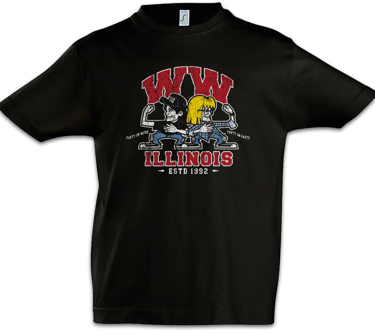 Urban Backwoods Print-Shirt WW Illinois Kinder T-Shirt Bill & Ted's Schule Symbol Sign Logo (1-tlg) Excellent Adventure Reise Verrückte