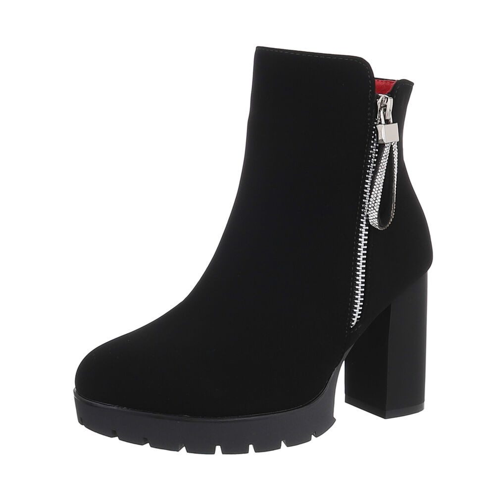 Ital-Design Damen Freizeit High-Heel-Stiefelette (87108553) Blockabsatz günstig online kaufen