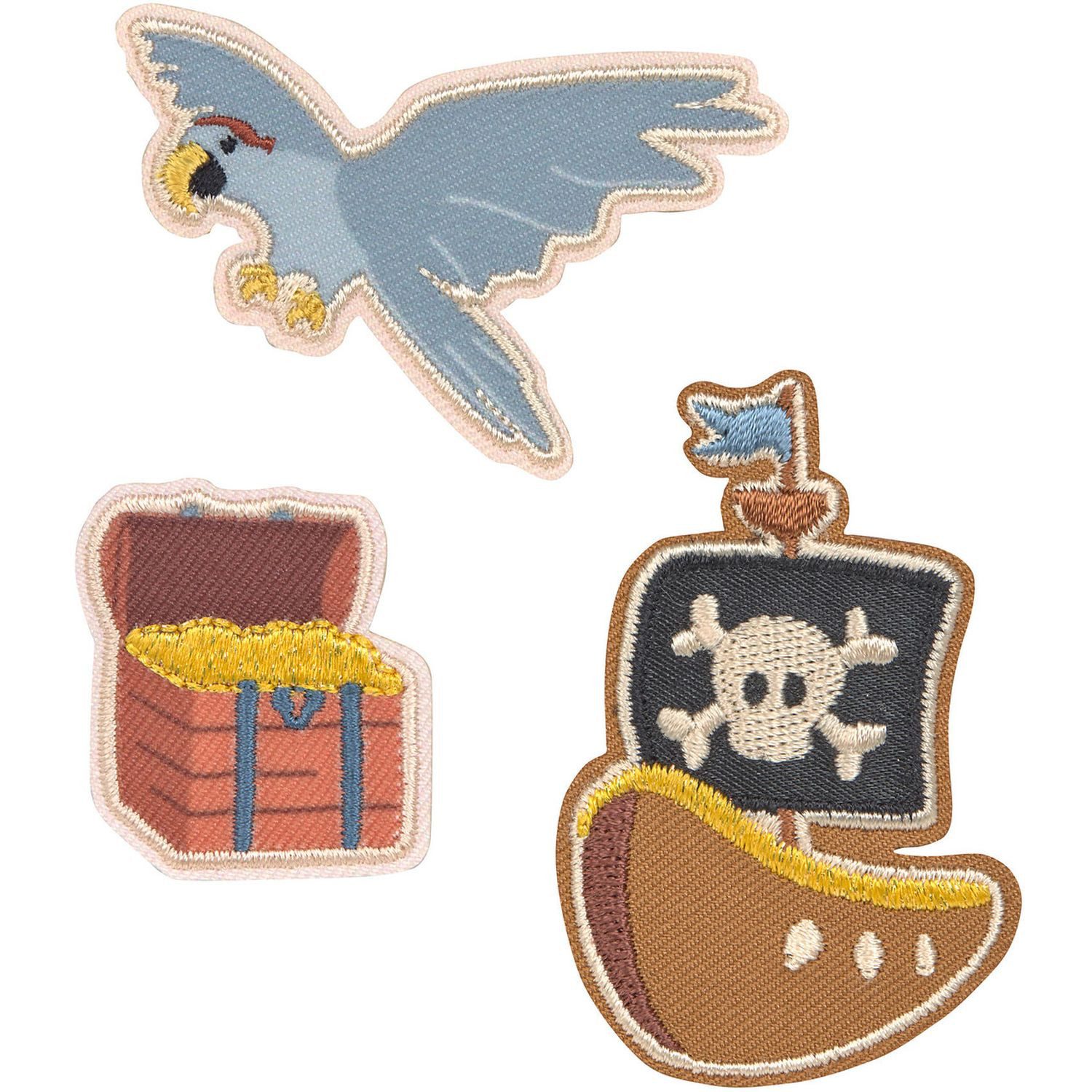 LÄSSIG Aufkleber Textile Woven Sticker Stick on Pirates