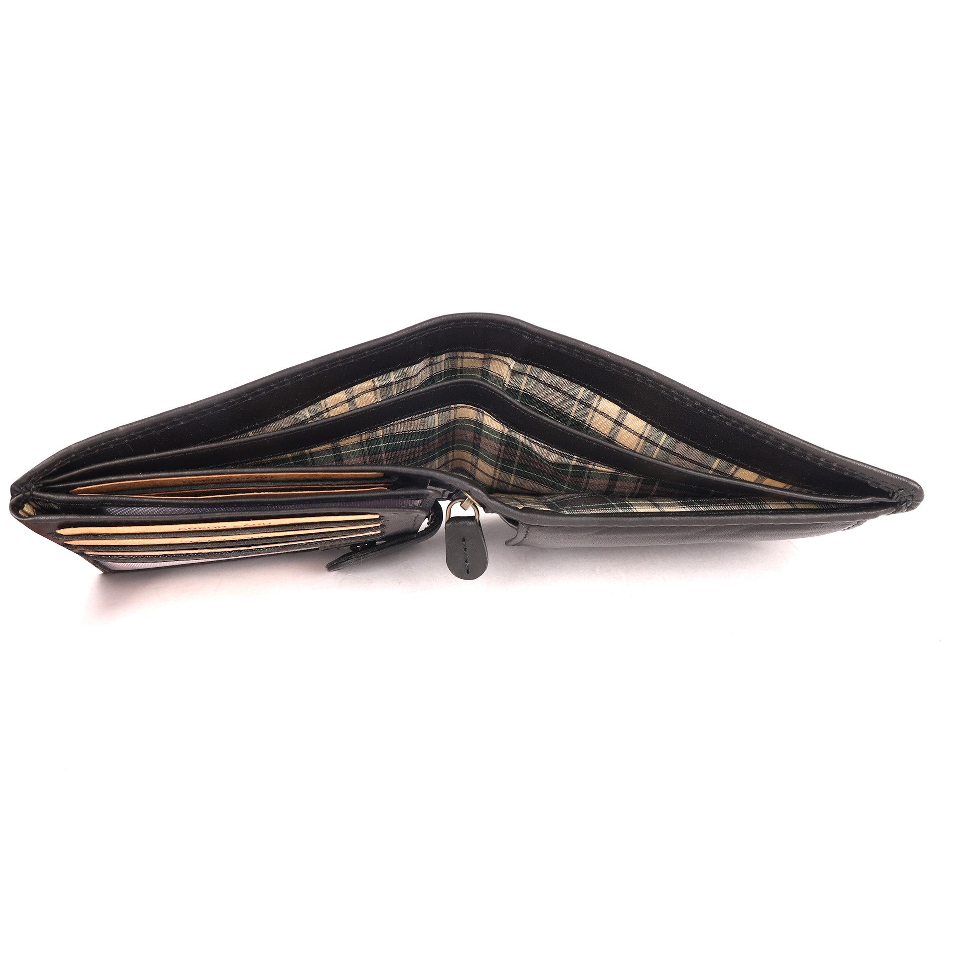 Benthill Geldbörse Herren Echt Leder Portemonnaie RFID mit vielen Kartenfächer Querformat, RFID-Schutz Kartenfächer Münzfach