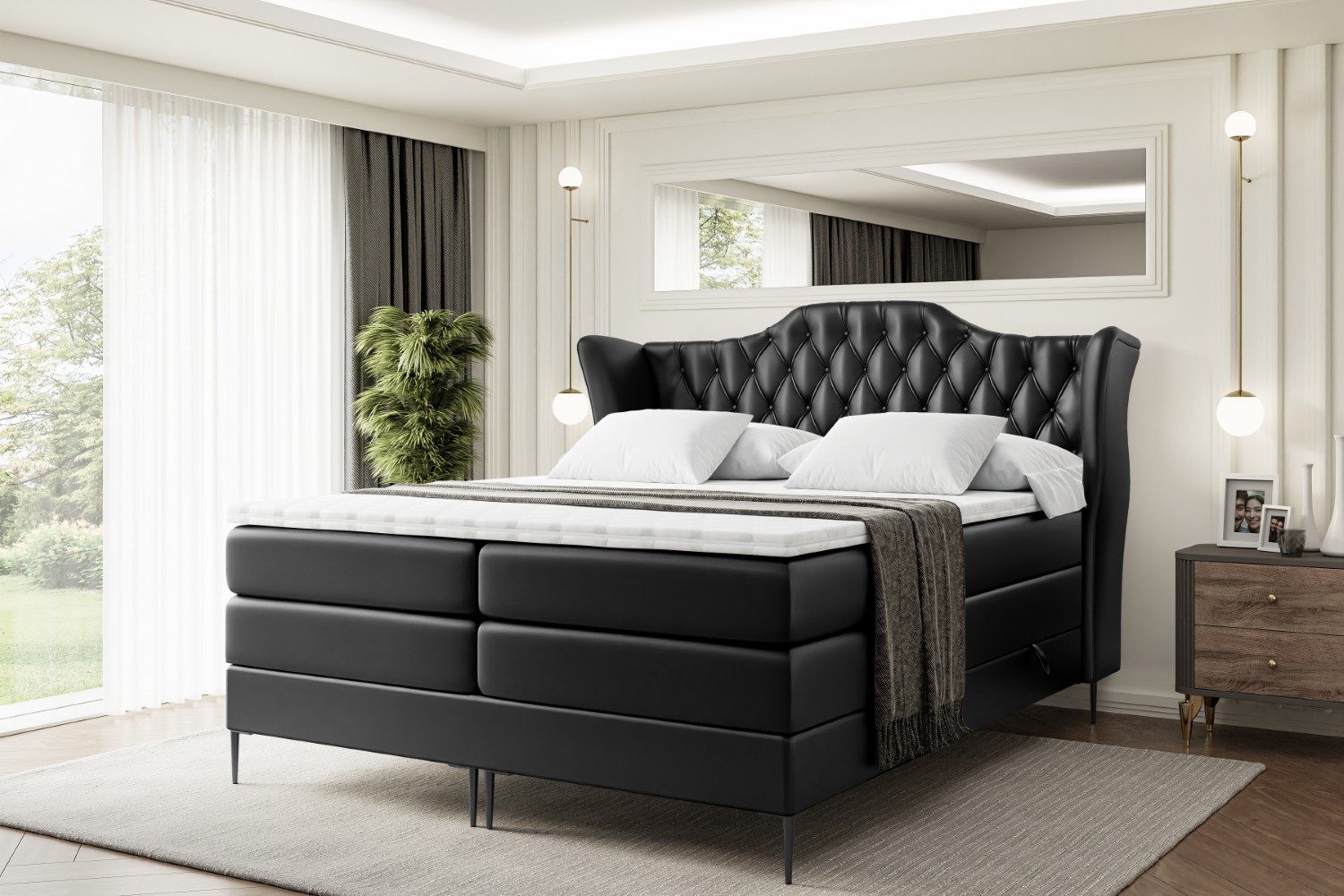 ALTDECOR Boxspringbett VILA-F KING (Multipocket-Matratze H4, günstig online kaufen