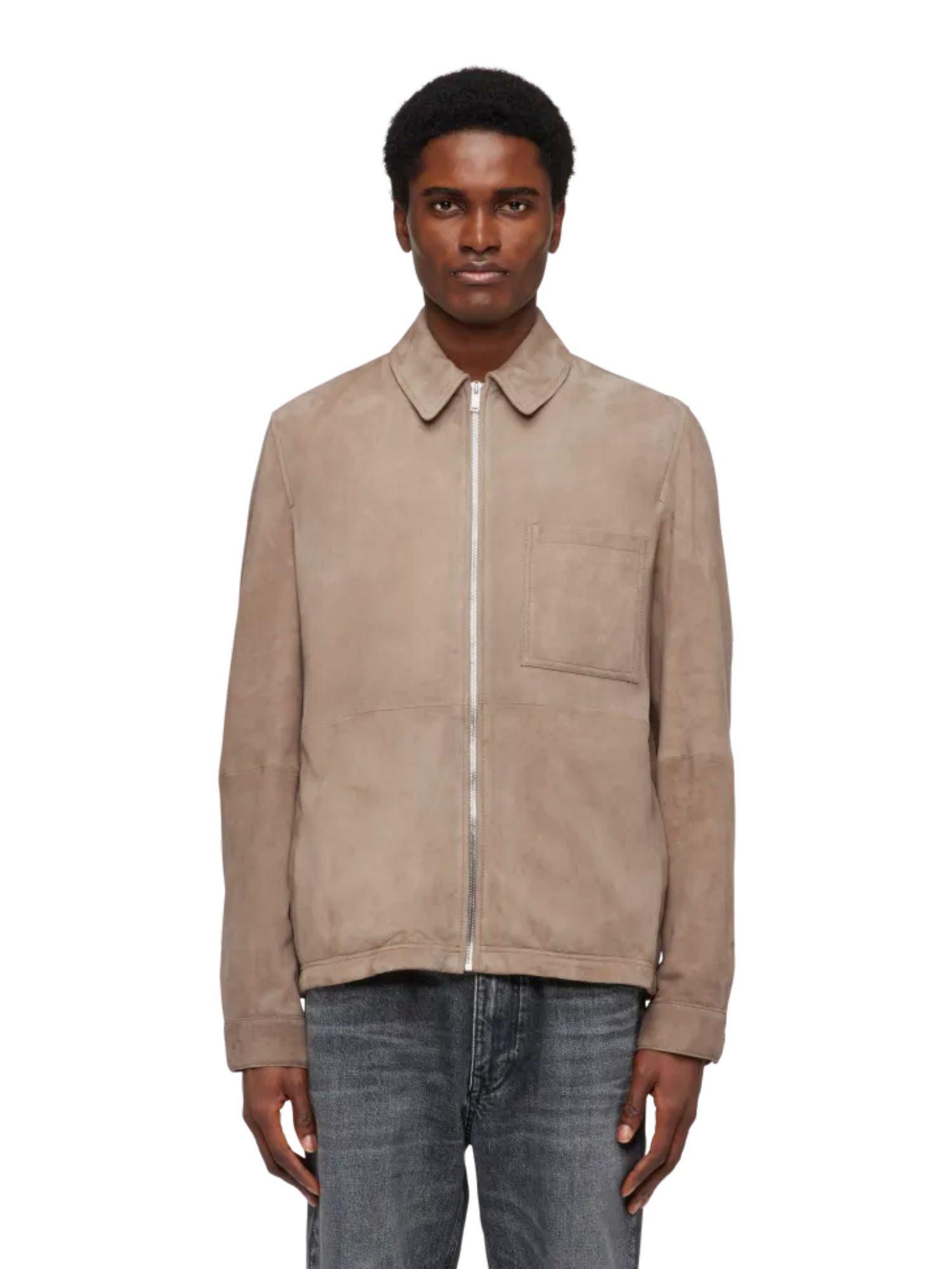 Drykorn Blusenshirt braun,Outdoor,Leder,Unifarben,Umlegekragen,Lang,Regular Fit