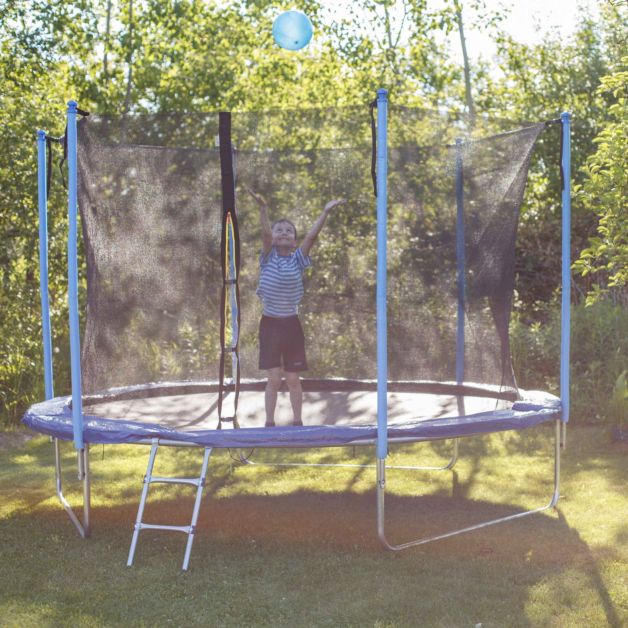 relaxdays Trampolinleiter Trampolin Leiter 76 cm