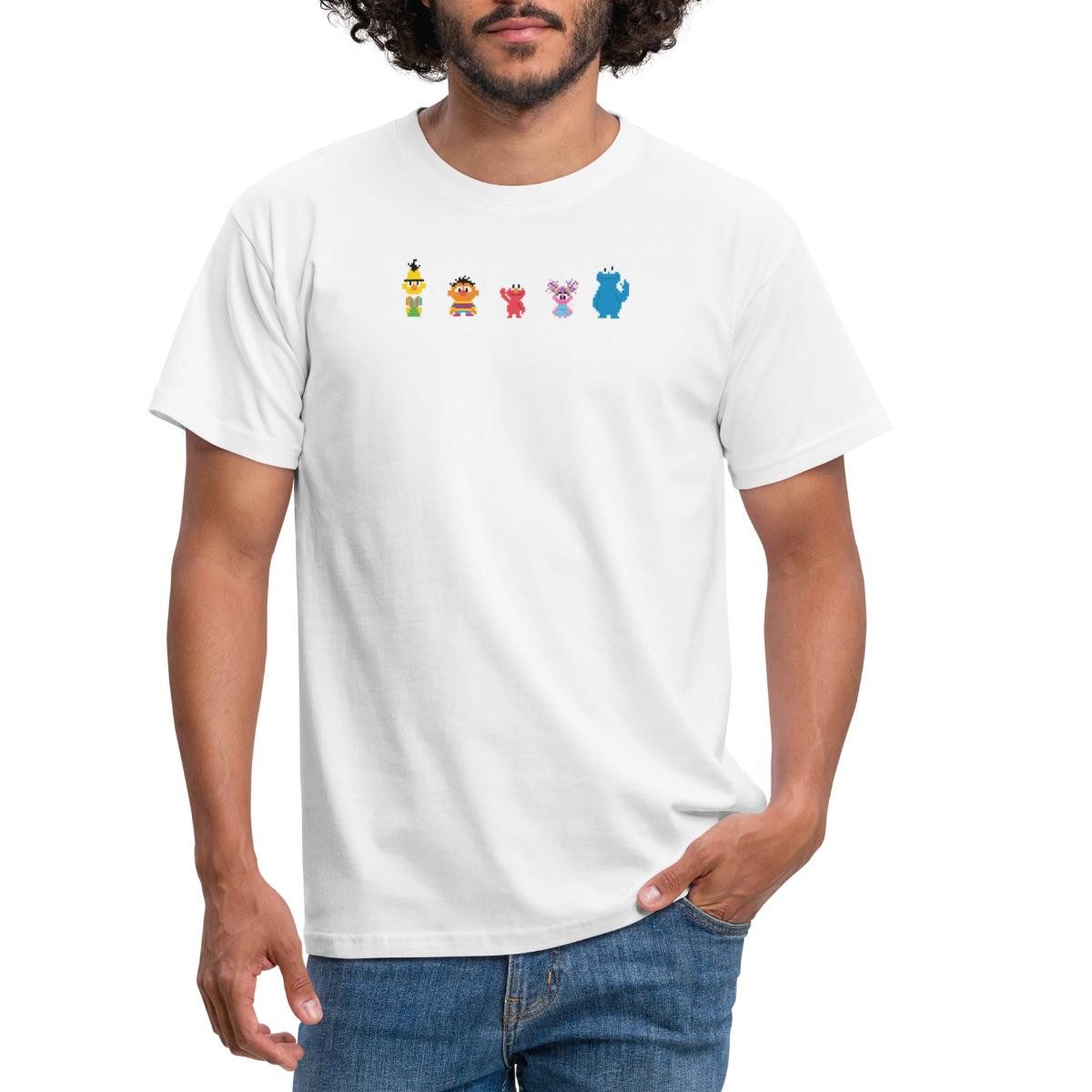 Spreadshirt T-Shirt Sesamstraße Pixel Charaktere Männer günstig online kaufen