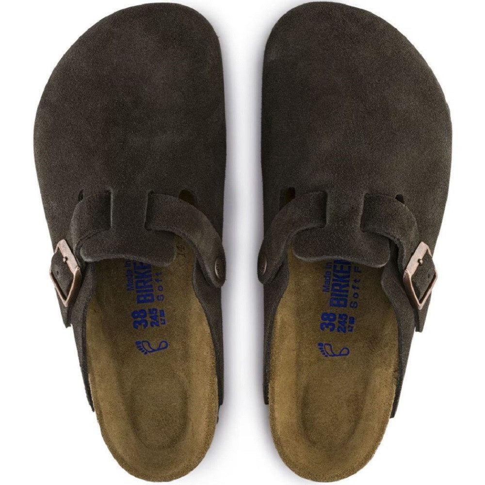 Birkenstock Boston BS Unisex Sandalen Pantolette Leder Schmale Weite 0660463 Clog Komfort