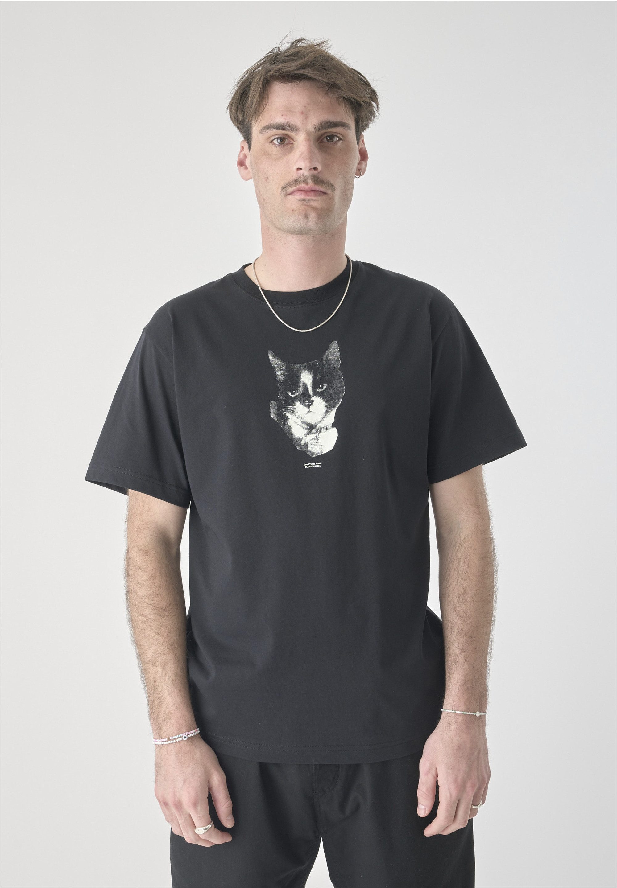Cleptomanicx T-Shirt Classic Tee Good Cat mit lockerem Schnitt