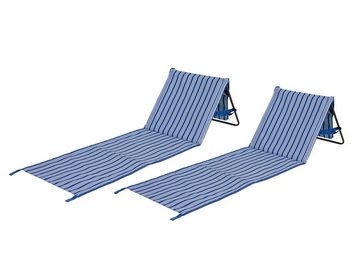 Setpoint Campingliege (2-St) Strandmatte mit Rückenlehne Faltliege gepolstert klappbare Sonnenliege