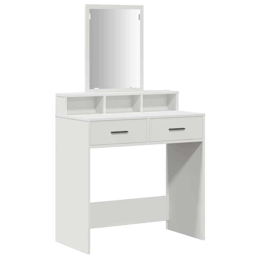 vidaXL Schminktisch Schminktisch Weiß 79 x 41 x 140 cm Holzwerkstoff (1-St)