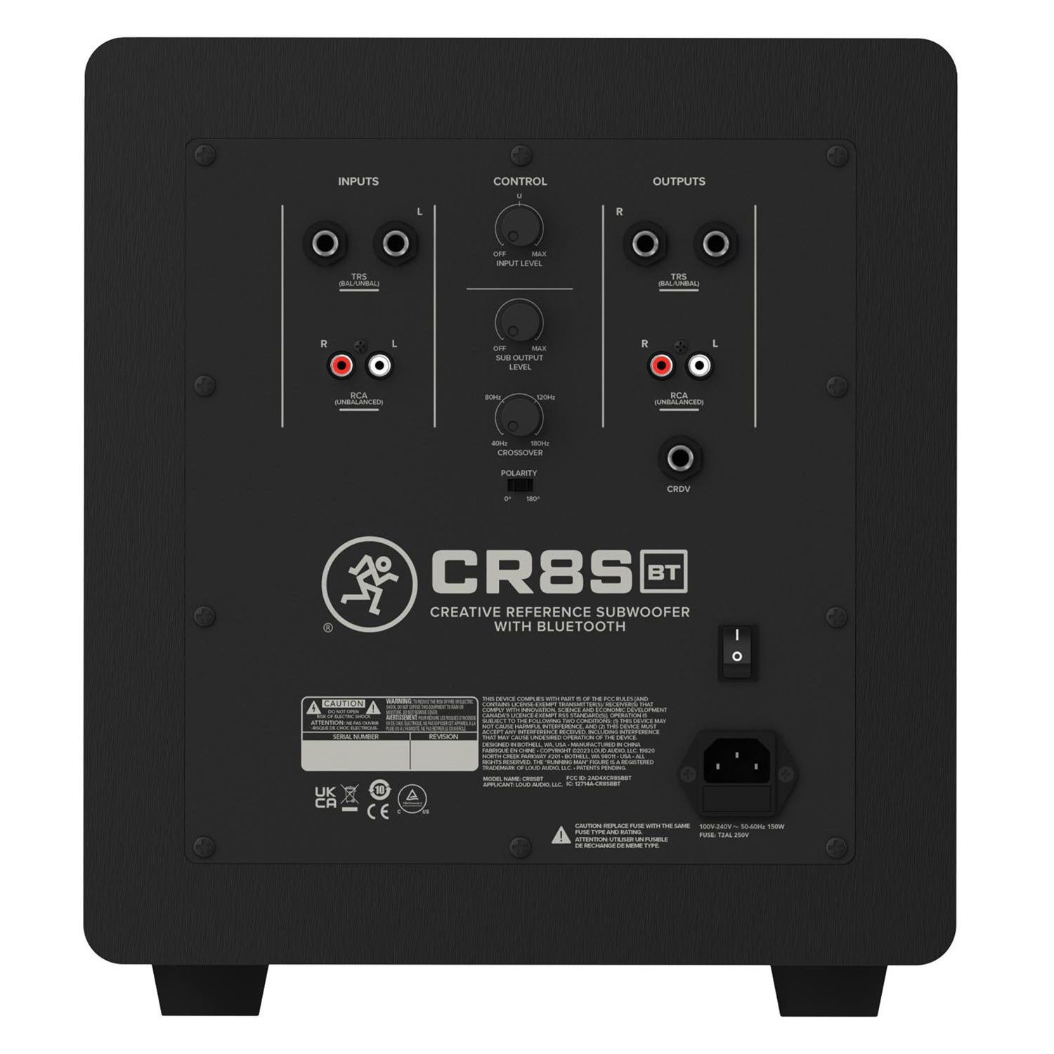 MACKIE Mackie Subwoofer CR8SBT aktiver Bluetooth-Subwoofer Digitales Aufnahmegerät (Aktiver Subwoofer mit Bluetooth)