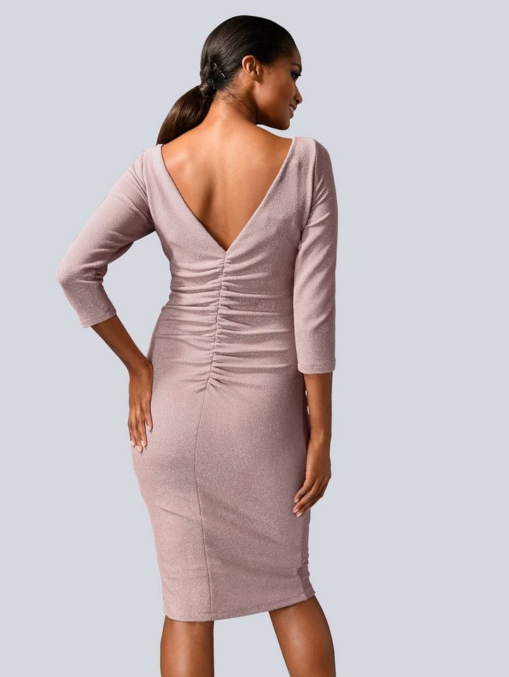 Alba Moda Kleid in dezentem Glanz in rosa