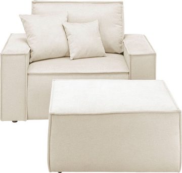 andas Loveseat Finnley (2-St), Loveseat und Hocker im Set, passend zur Polster-Serie Finnley