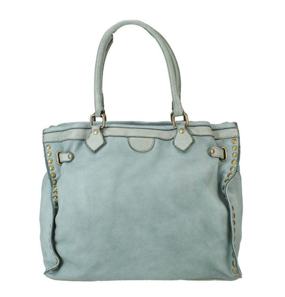 Schultertasche Sue vintage Designer Business Handtasche Ledertasche Nieten