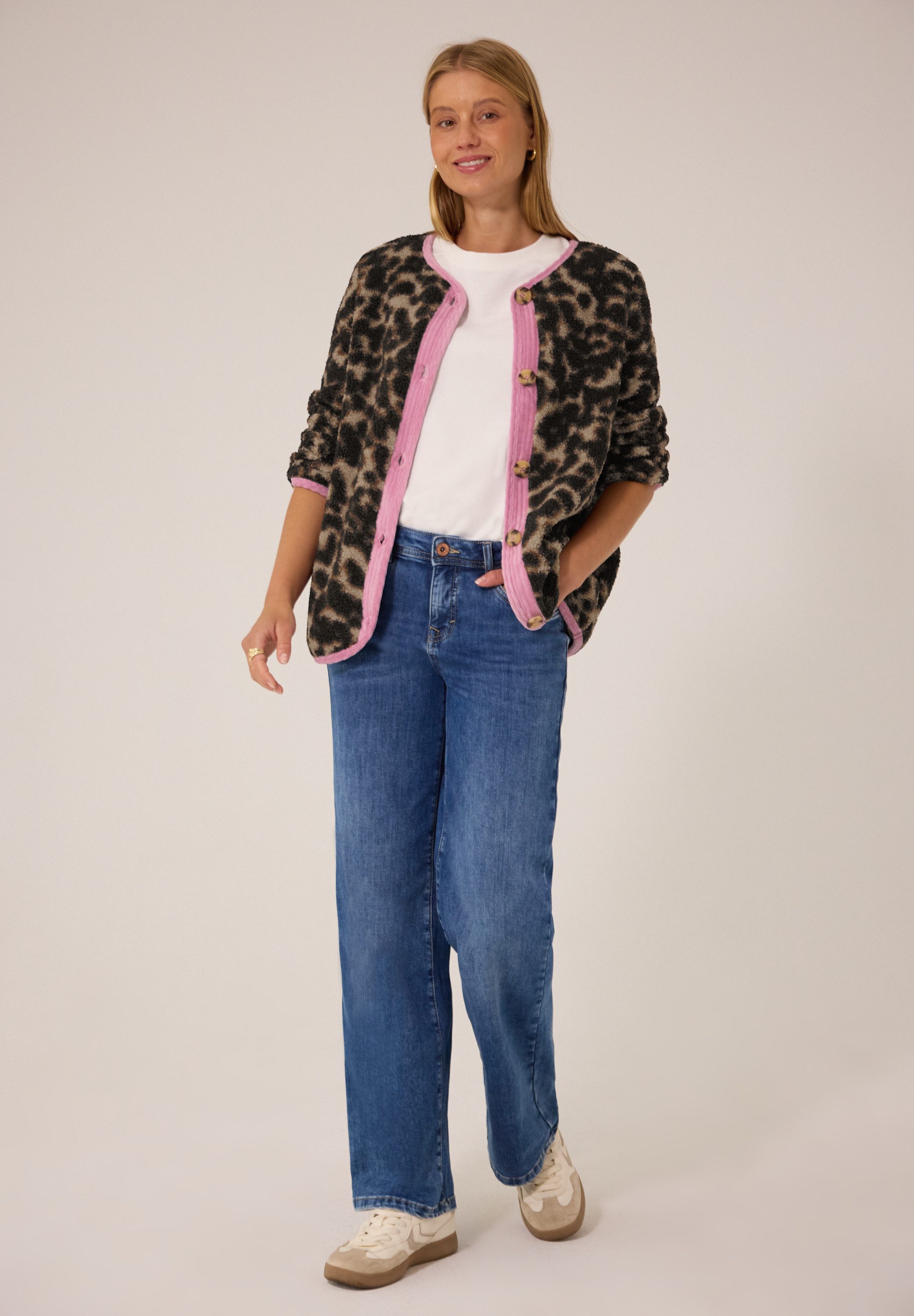 STREET ONE STUDIO Cardigan mit Leomuster