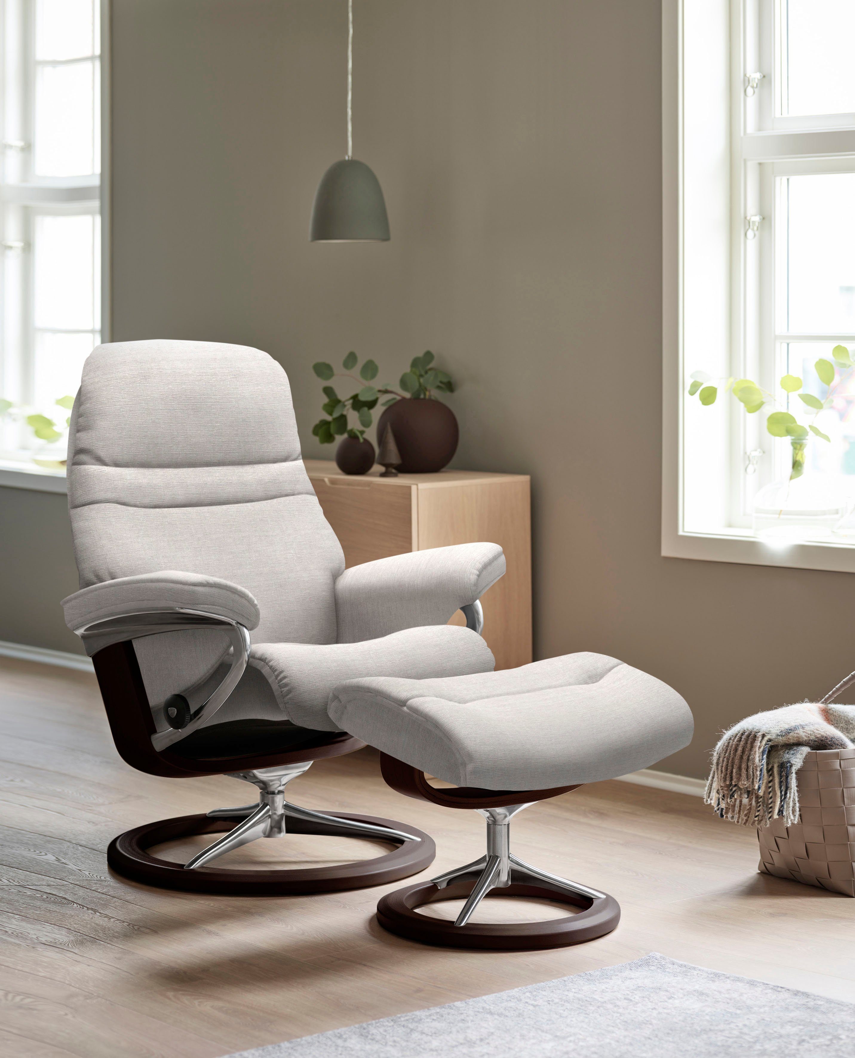 L, Base, Sunrise, Größe Braun Signature Relaxsessel mit Stressless® Gestell