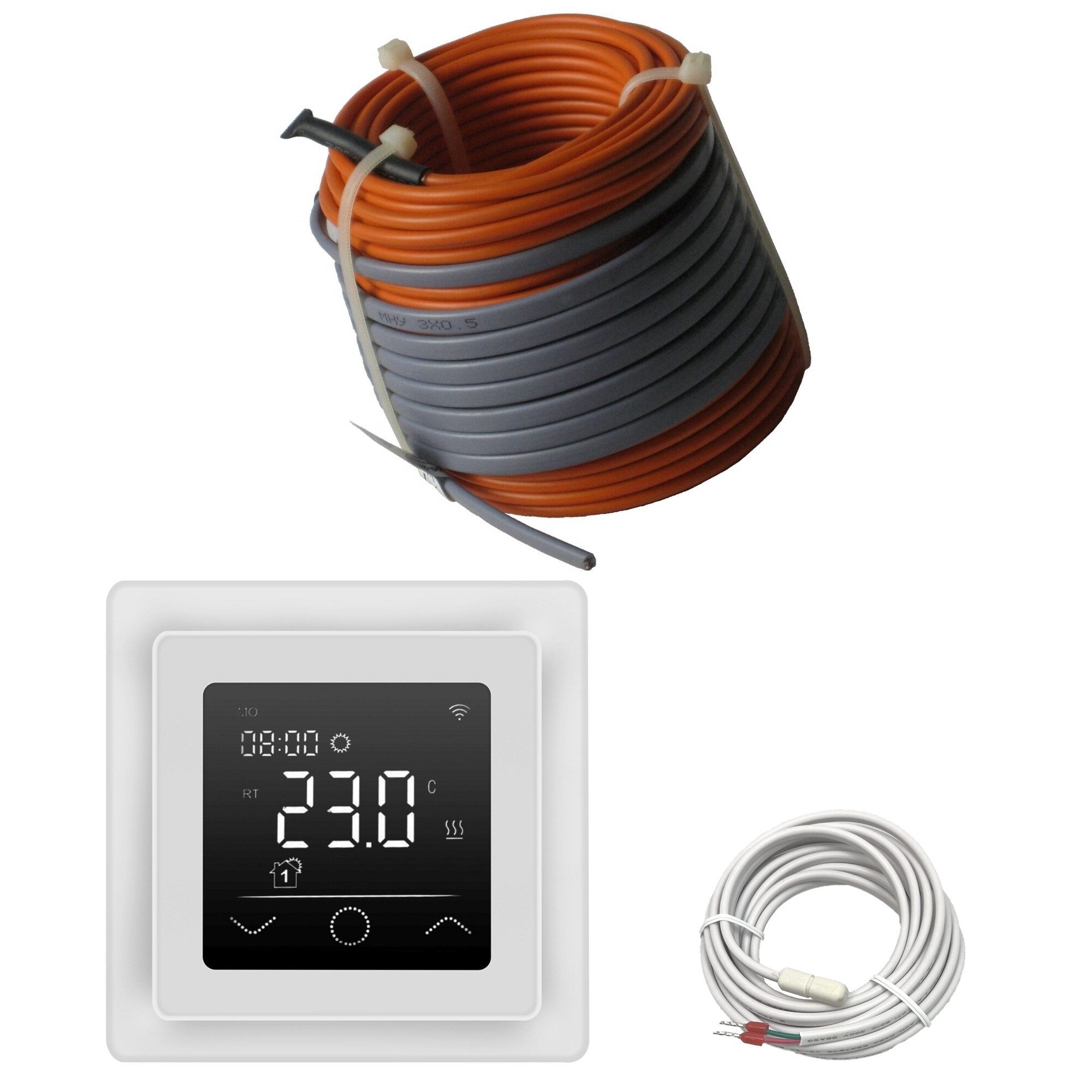 HoWaTech Підлоги з підігрівом Підлоги з підігрівом elektrisch Komplett Set Thermostat WLAN, (Komplett Set), ideal für Renovierung & Sanierung