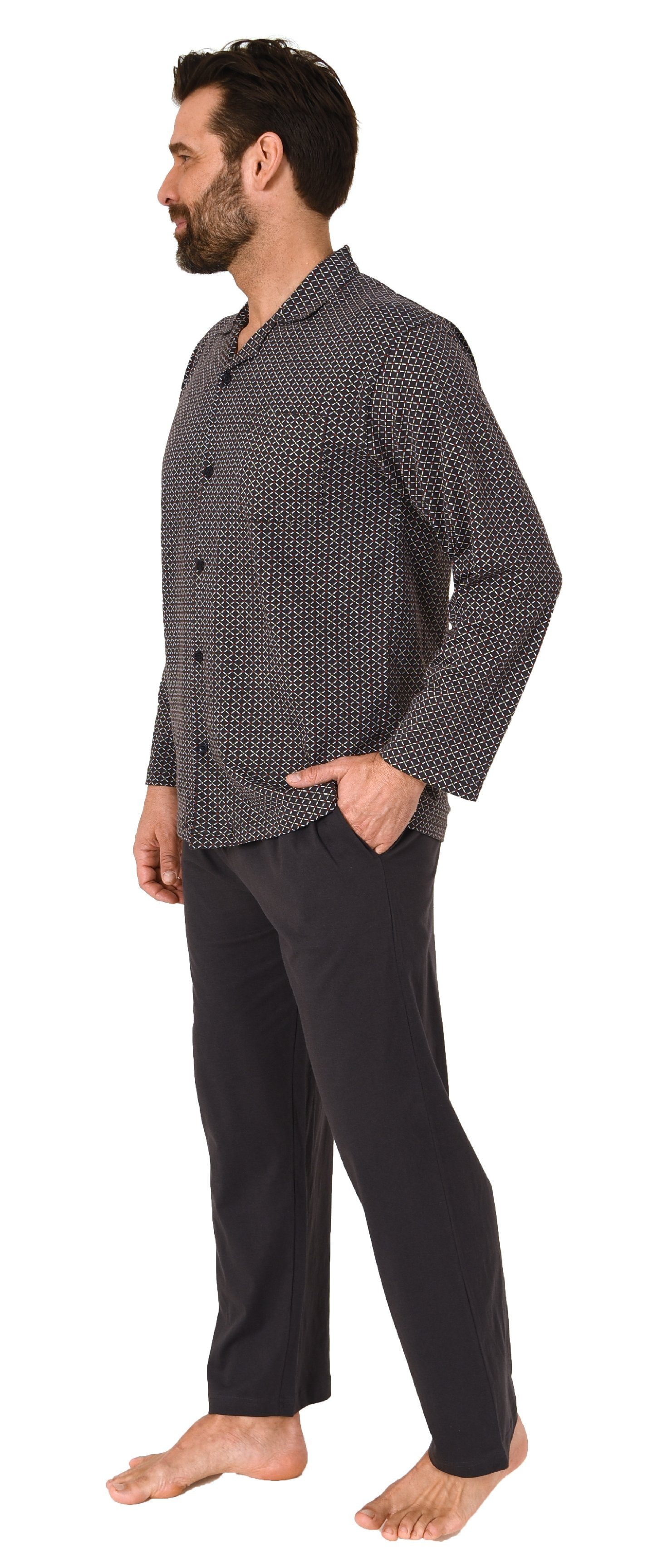 Normann Pyjama Normann Herren Langarm Pyjama zum durchknöpfen, auch in Über günstig online kaufen