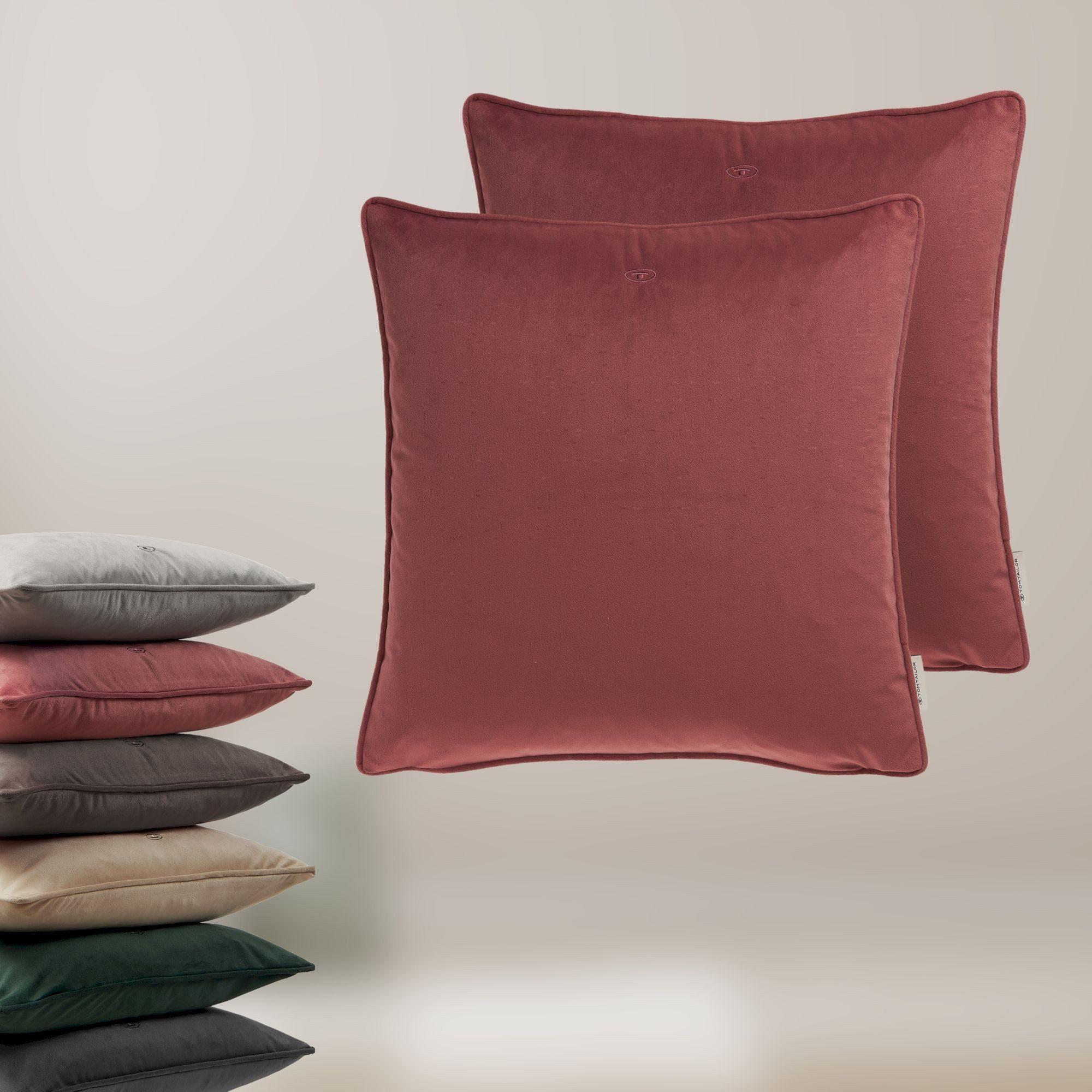 TOM TAILOR Kissenhülle VELVET SIGNATURE Zierkissenhülle, günstig online kaufen