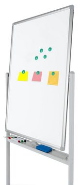 Pronomic Memoboard WB-6090 Whiteboard, (2x Spar-Set, inkl. Markern, Magneten, Trockenlösch-Schwamm und Montagematerial), Magnetisches, drehbares Schreibboard im Hochformat