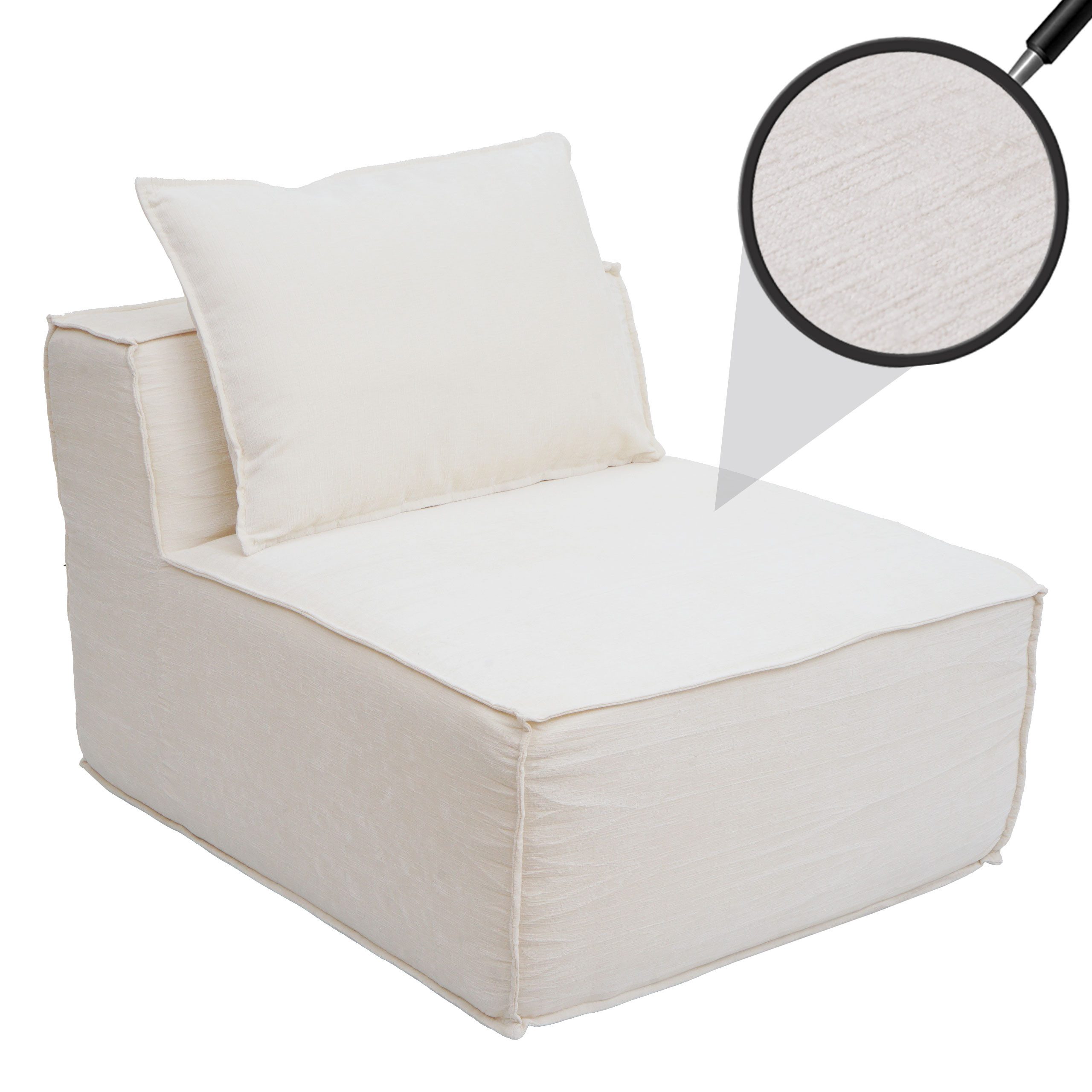MCW Loungesessel MCW-O54-S, Inklusive Kissen, Bezug abnehmbar, Mit rutschhemmender Unterseite