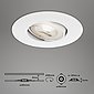 Briloner Leuchten LED Einbaustrahler »7048-036«, Einbauleuchte SET schwenkbar + dimmbar IP23 Ø 9cm, Bild 7