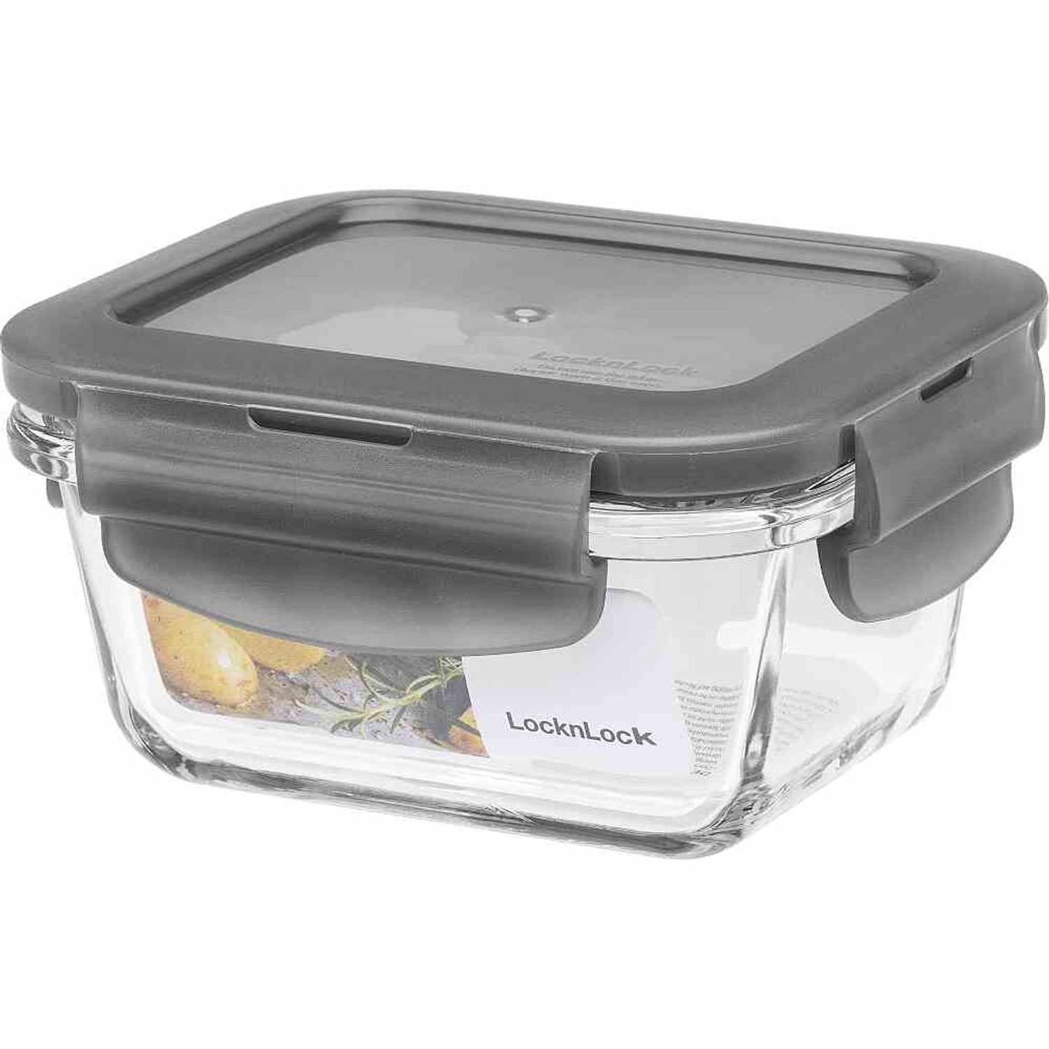 iSi LOCK & LOCK Vorratsdose Box "Boroseal" 0,16 l eckig 11 x 9 x 5,3 cm, transparent, Glas