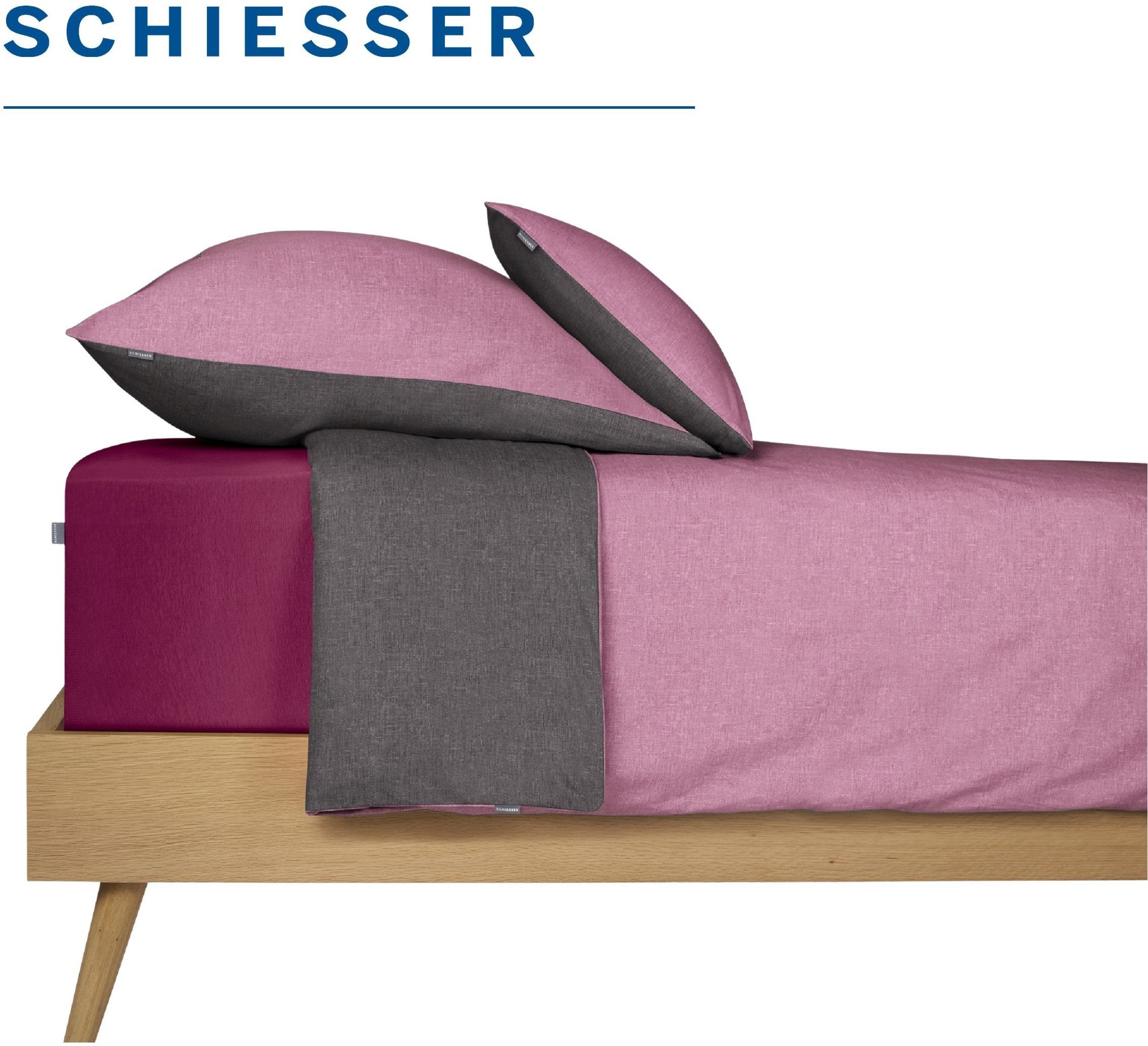 Schiesser Spannbettlaken Jessi aus 100% Baumwolle, Jersey, Gummizug: rundum, (1 Stück), für Matratzen bis zu 22 cm Höhe, OEKO-TEX® MADE IN GREEN – Bild 4 von 5