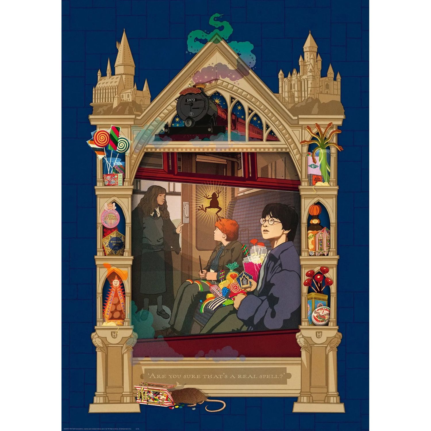Ravensburger Puzzle Erwachsenenpuzzle 1000 Teile - Harry Potter auf dem Weg nach Hogwarts, 1000 Puzzleteile
