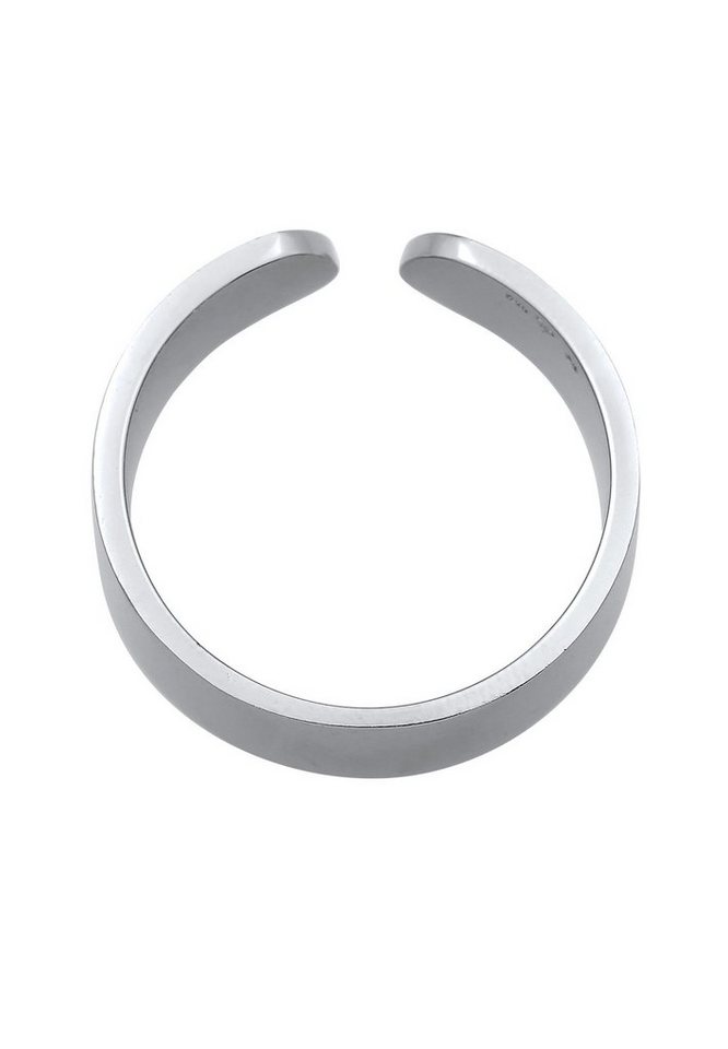Kuzzoi Silberring Bandring Klares Design Offen 925 Silber, Das perfekte  Geschenk für den Mann oder Freund