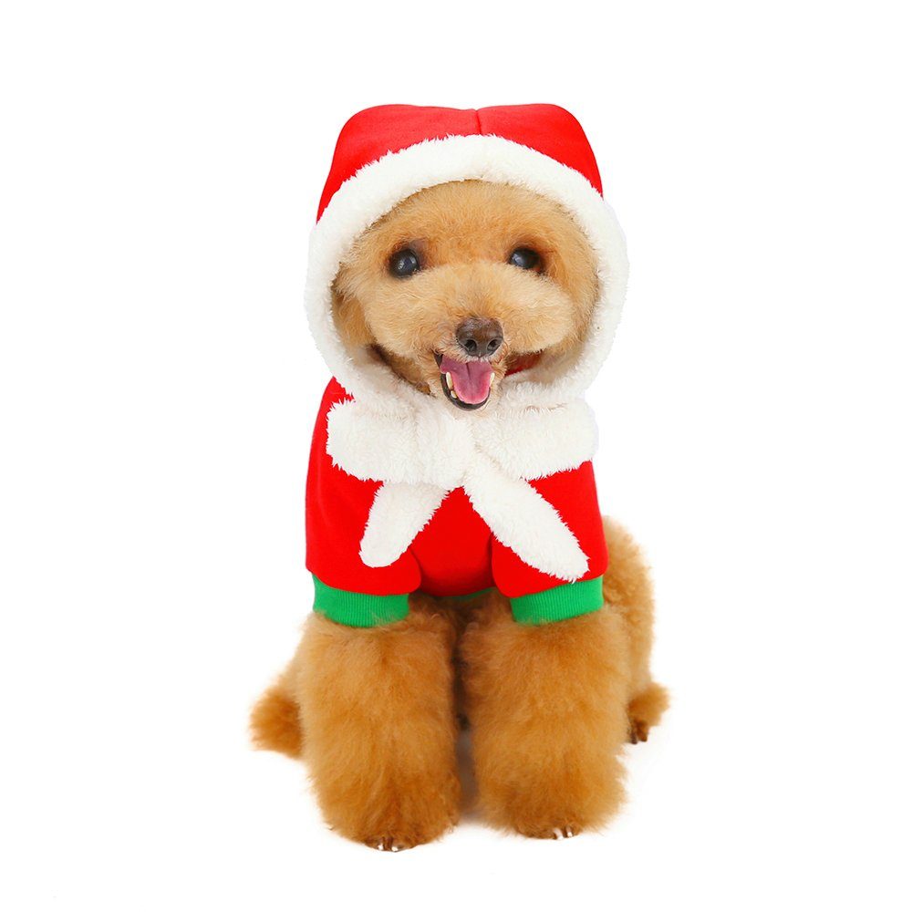 LAPA HOME Hundemantel Weihnachten Hundekleidung mit Kapuze Warme Hunde