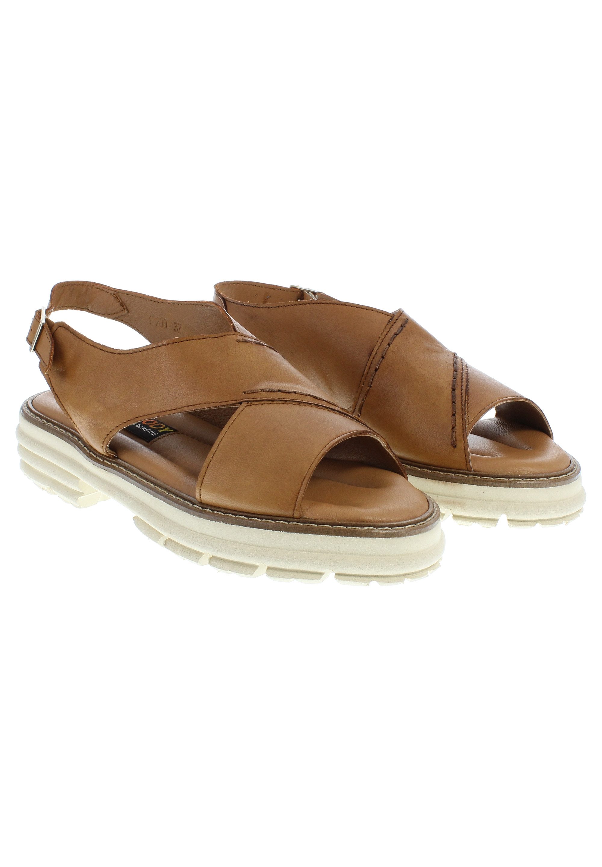 Everybody CAROTA - Plateausandalette mit breiten Lederriemen Pantolette