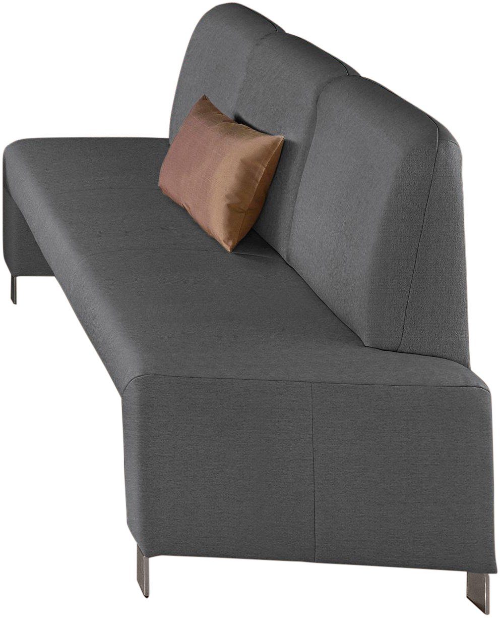 exxpo - sofa fashion Polsterbank Intenso, Sitzbank, Breite 182 cm, wahlweise in Leder oder Textil, hohe Bodenfreiheit, frei im Raum stellbar, hoher Sitzkomfort