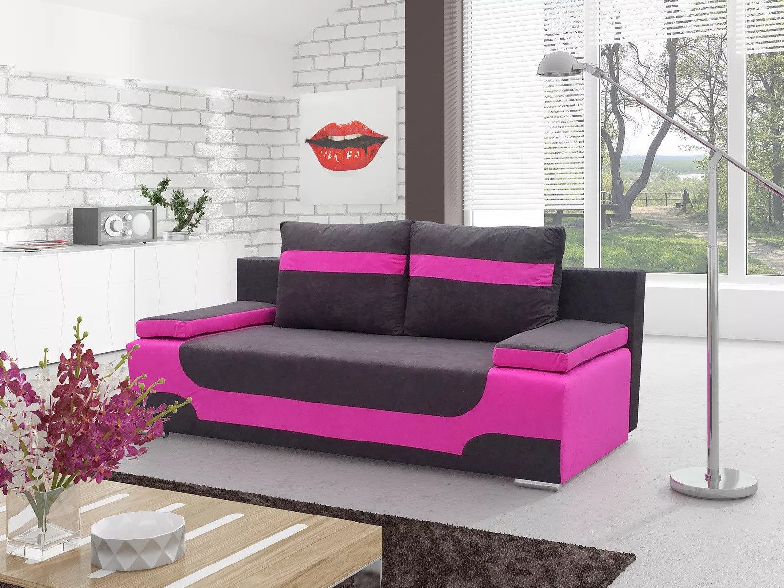 Xlmoebel Schlafsofa Multifunktionales Schlafsofa in Textil mit modernem Design, 1 Teile, Hergestellt in Europa