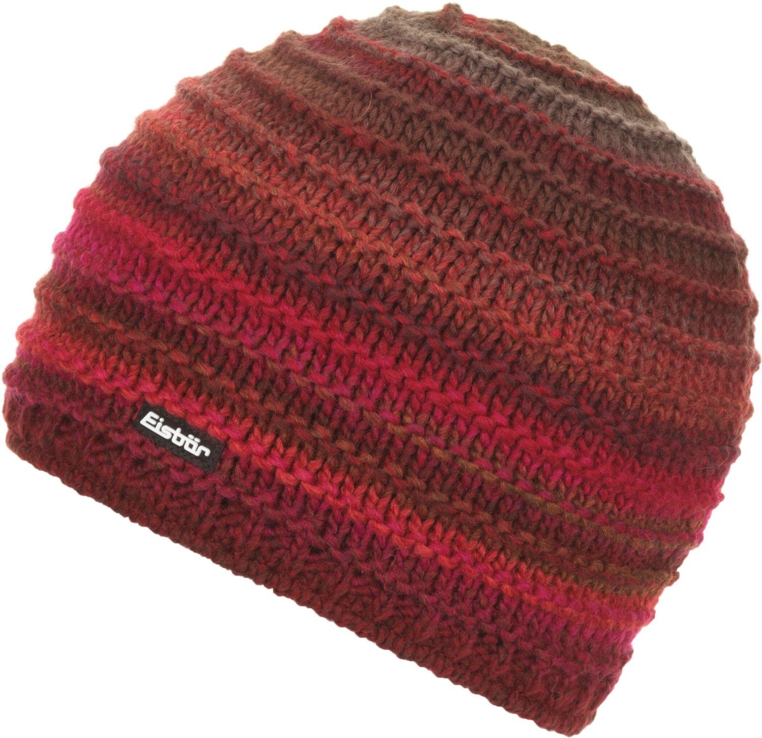 Eisbär Strickmütze Mikata Mütze rot-braun gestreift günstig online kaufen