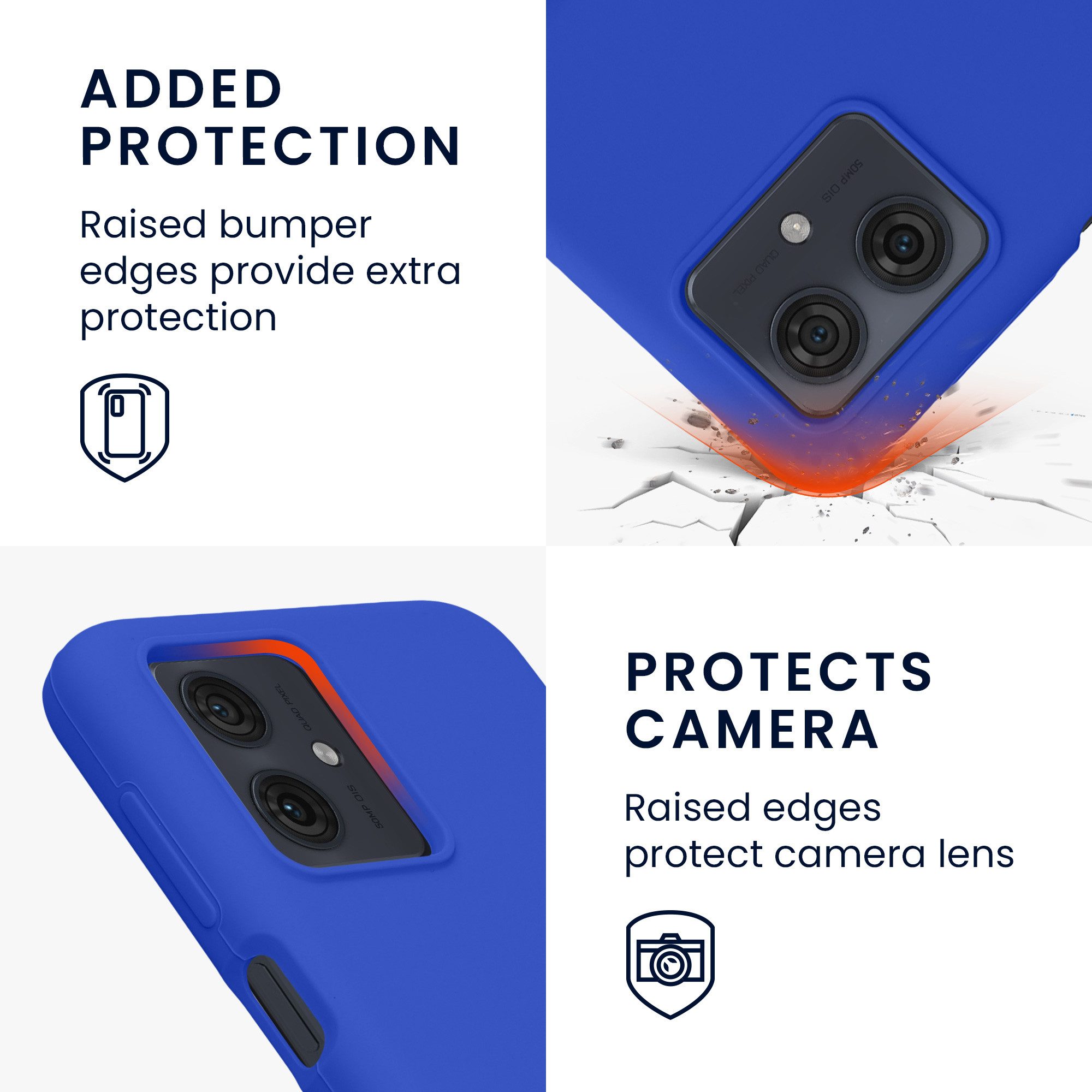kwmobile Handyhülle Handyhülle für Motorola Moto G54 5G Hülle, Weiches Handy Silikon Case - Schutzhülle Cover