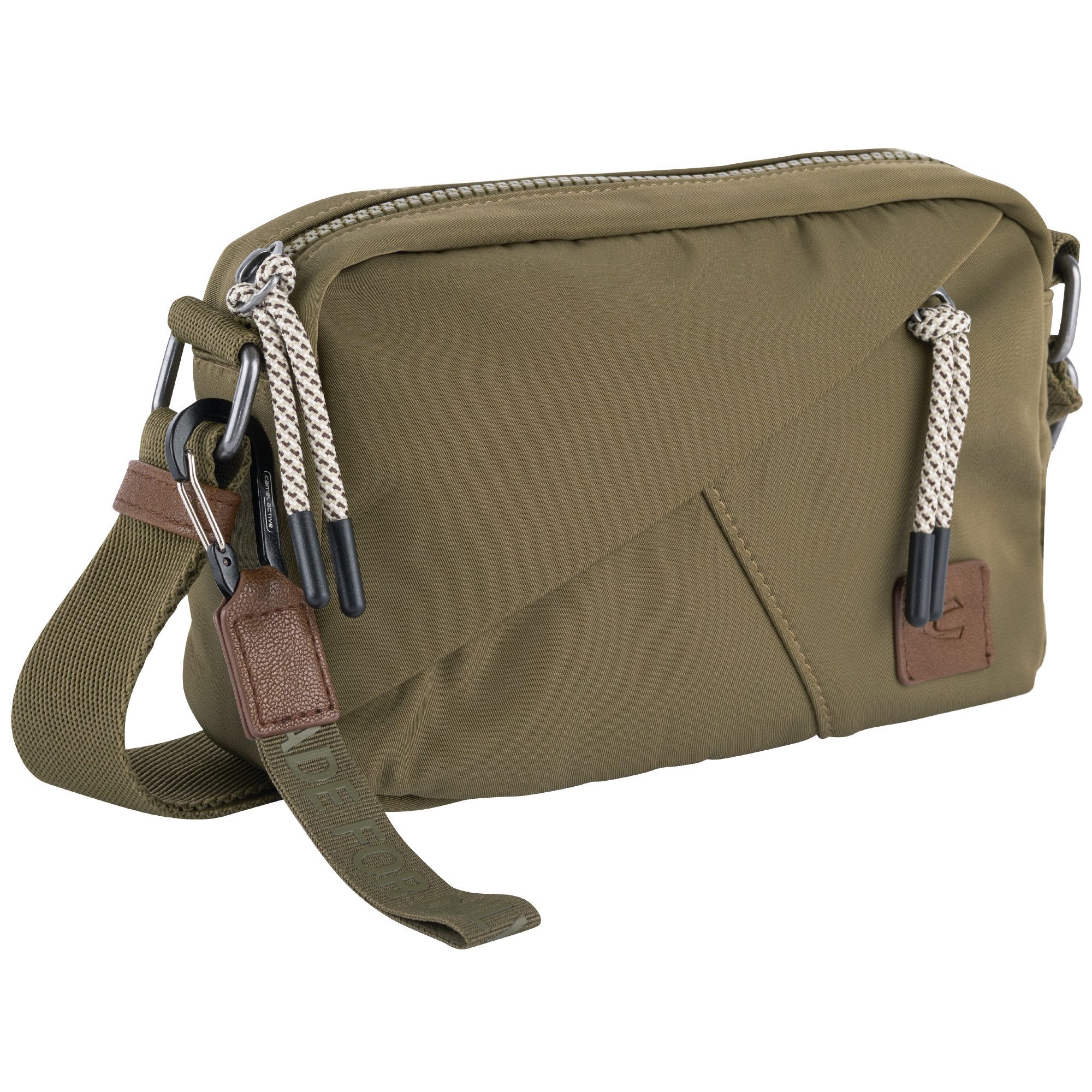 camel active Handtasche Aurum, aus recyceltem, robusten Nylon leichtgewichtig mit feinen Details