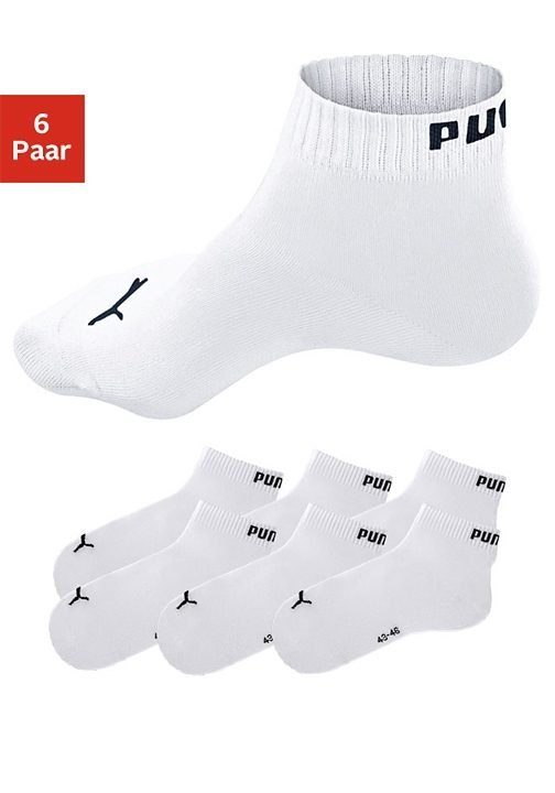 PUMA Kurzsocken (6-Paar) mit Rippbündchen