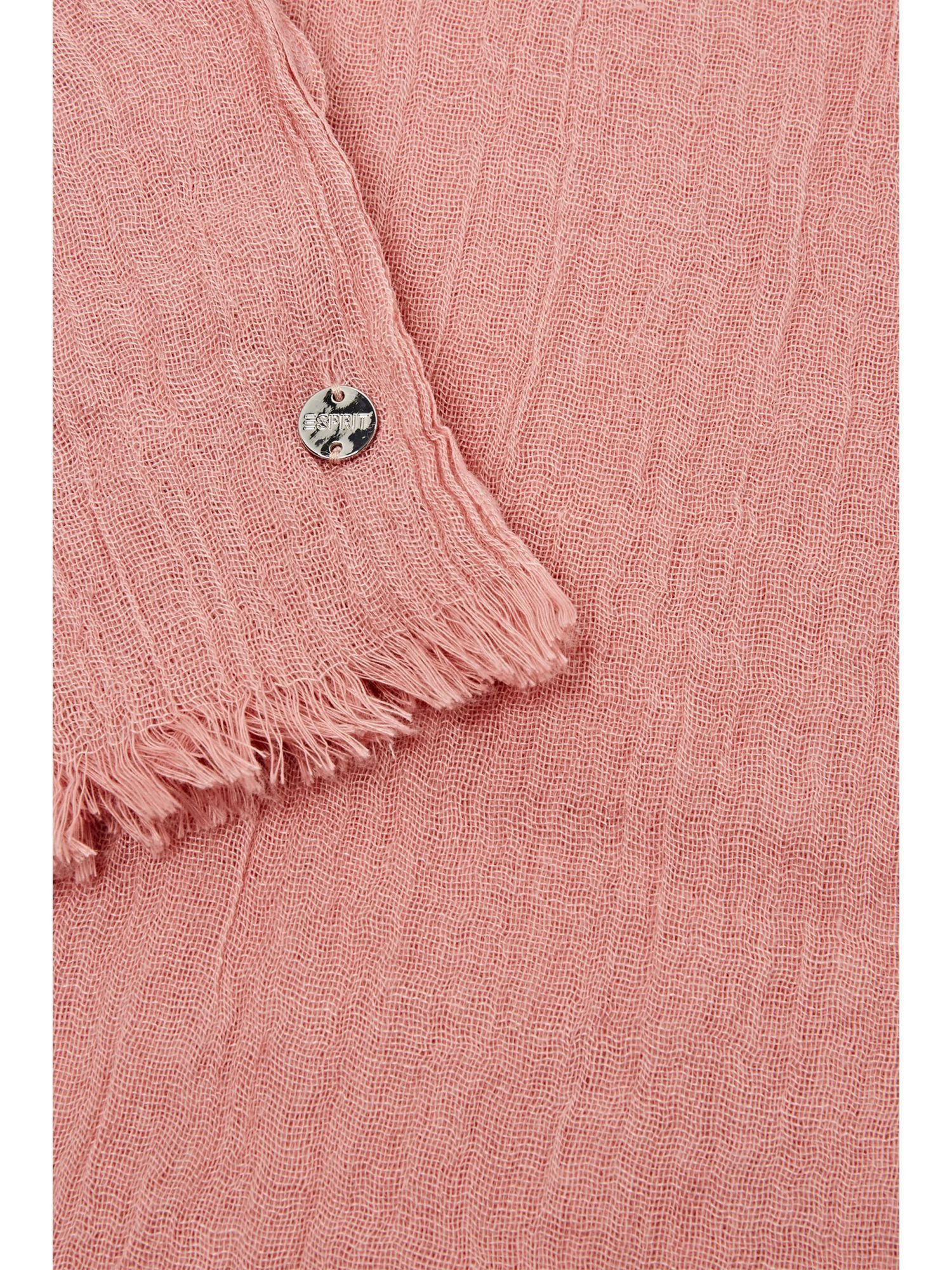 Crinkle-Effekt Esprit Schal PINK Modeschal mit