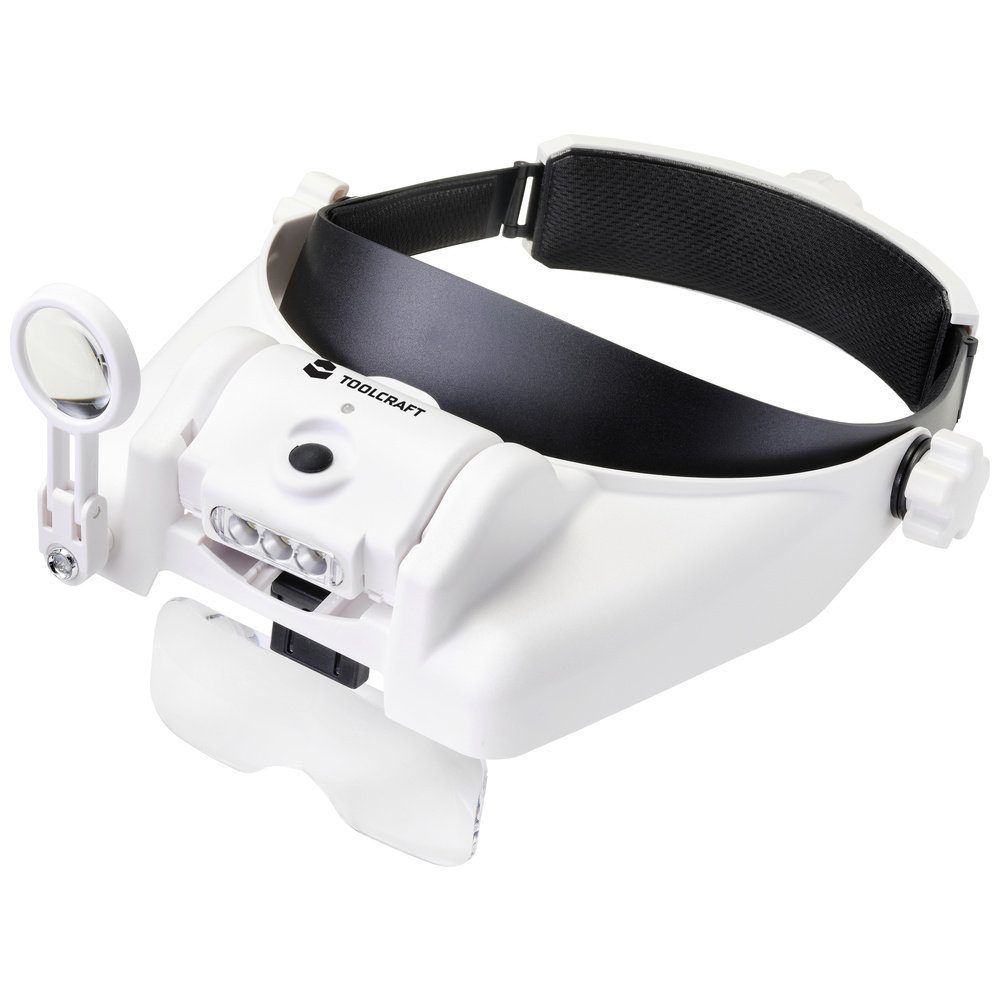 TOOLCRAFT Handlupe TOOLCRAFT TO-7440588 LED-Kopflicht mit LED-Beleuchtung Vergrößerungsf