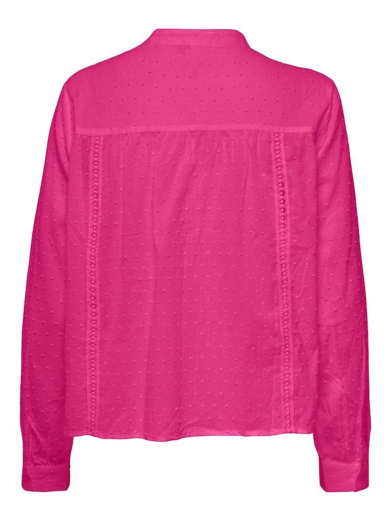Blusentop ONLFILUCA LS BUTTON V-NECK TOP WVN