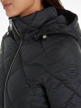 Tommy Hilfiger Steppjacke ELEVATED BELTED QUILTED JACKET mit Logostickerei