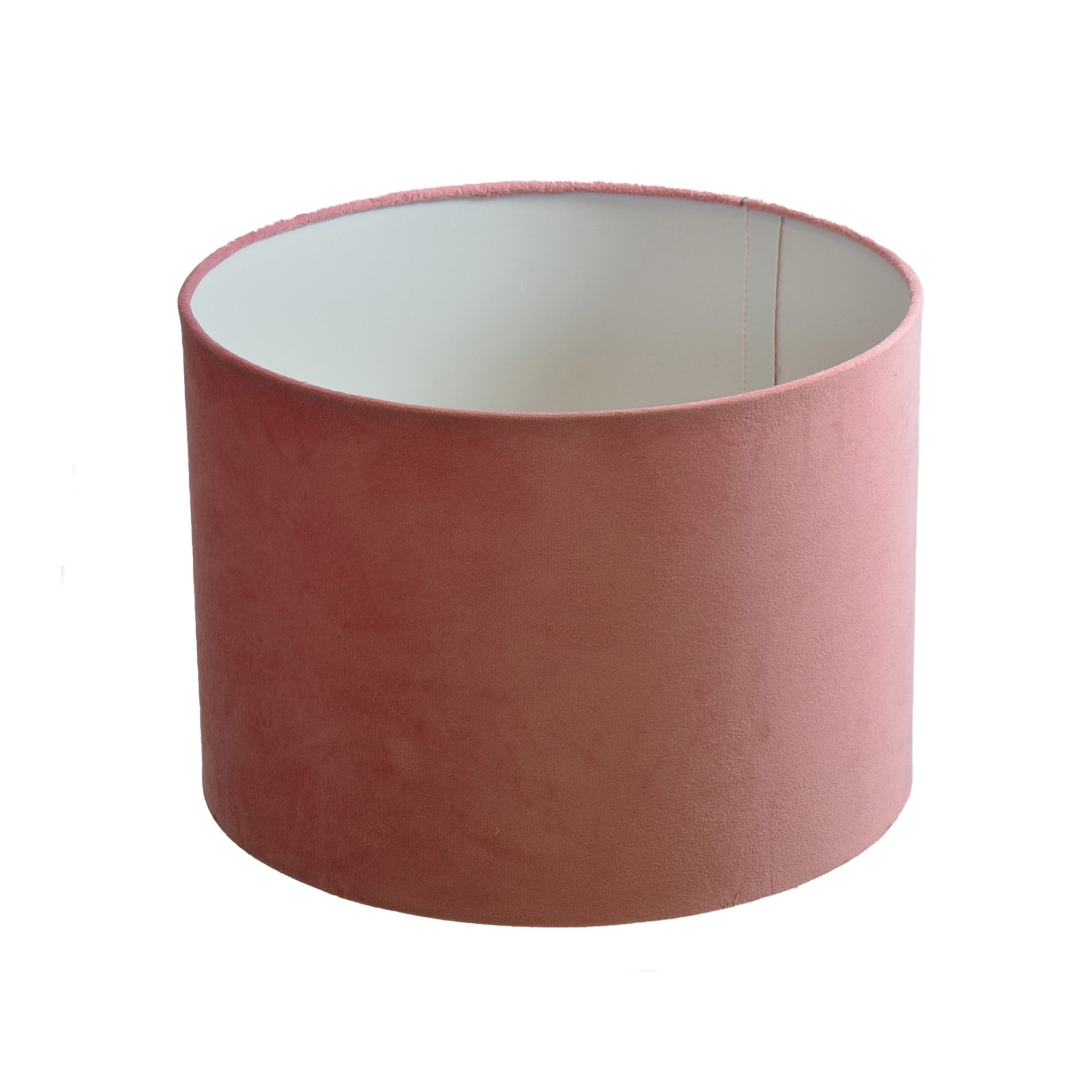 B&S Lampenschirm Lampenschirm Ø 20 x 15 cm rosa Velour Zylinderförmig günstig online kaufen