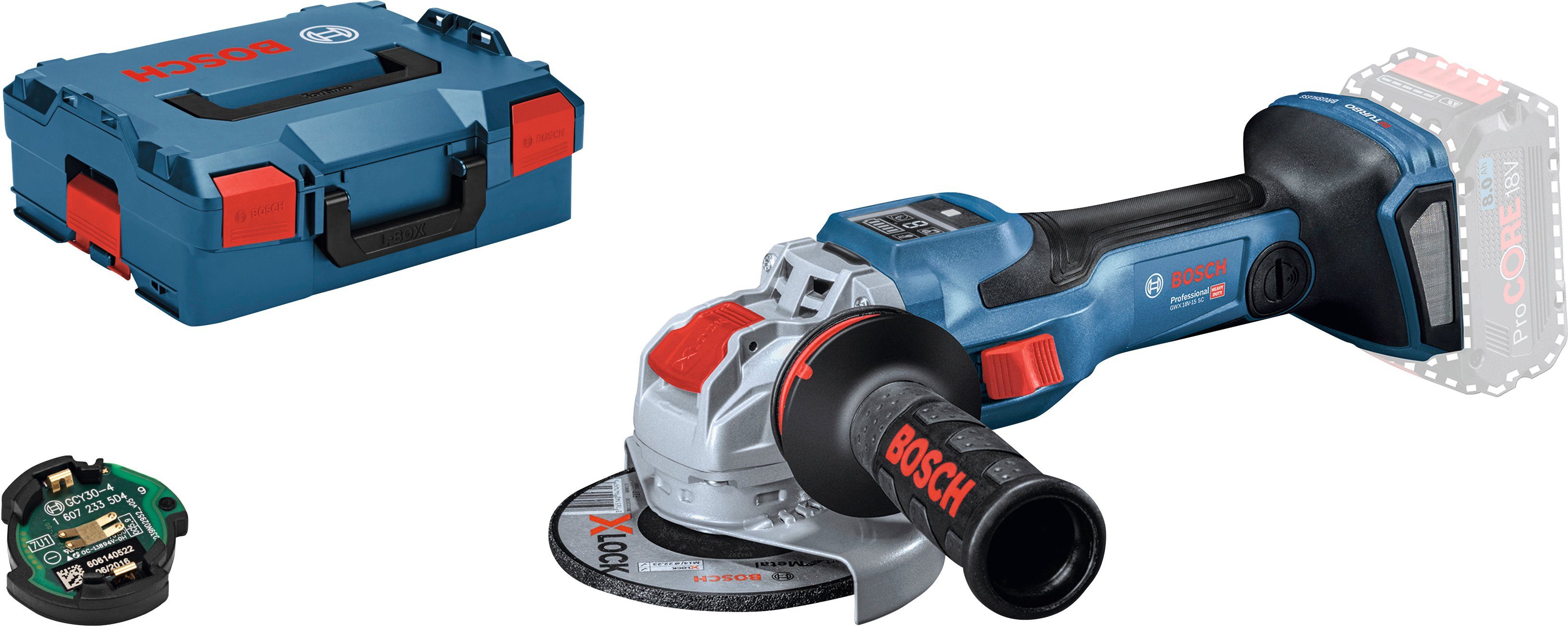 Bosch Professional Akku-Winkelschleifer GWX 18V-15 SC 125mm (L) solo CLC, ohne Akku und Ladegerät