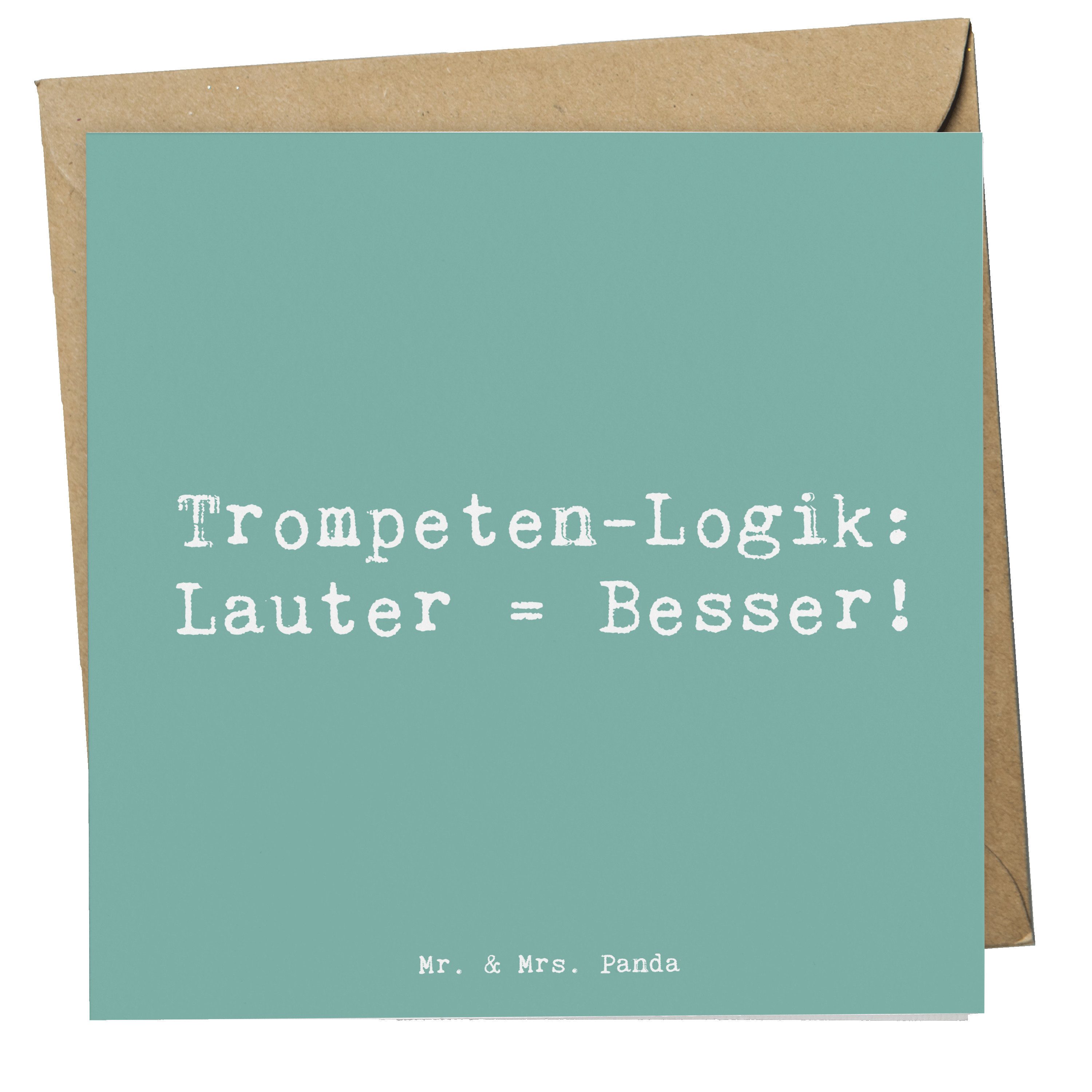 Grußkarte Trompeten Weisheit - Meeresbrise - Geschenk, Trompeter, Hochwertige G