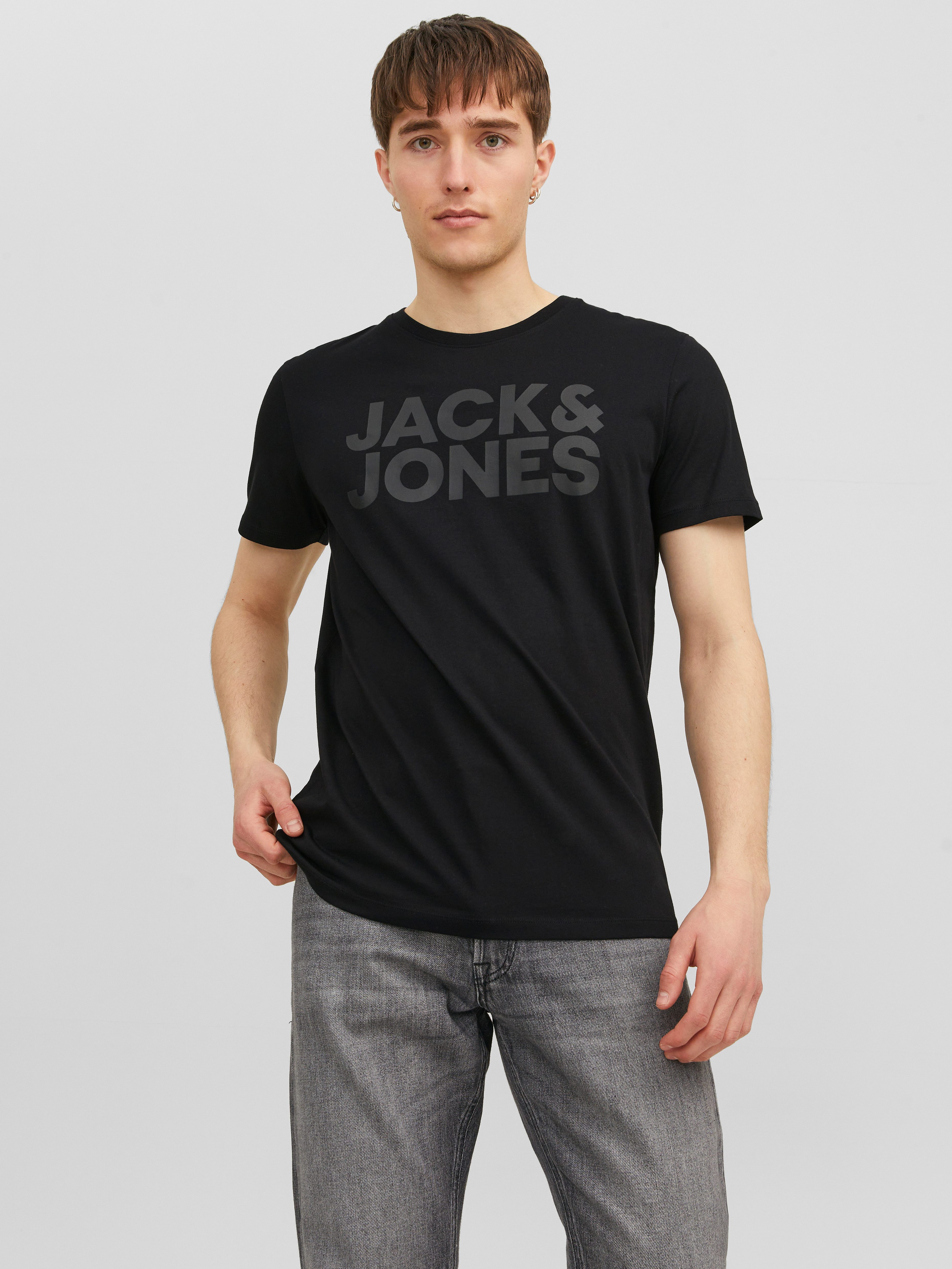 Jack & Jones Rundhalsshirt JJECORP mit Logo-Print und klassischem Rundhals günstig online kaufen