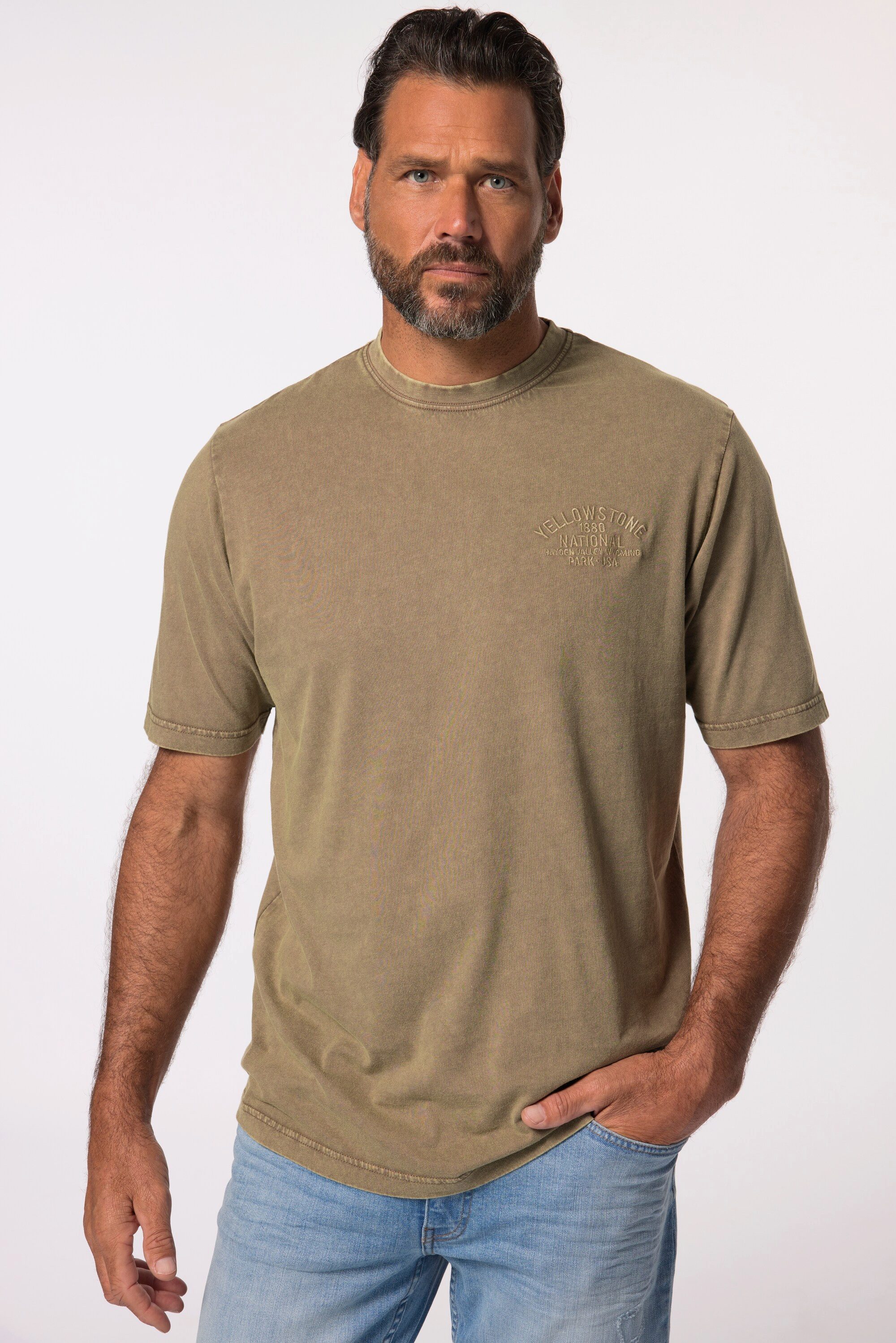 T-Shirt T-Shirt Halbarm Vintage-Look Stick