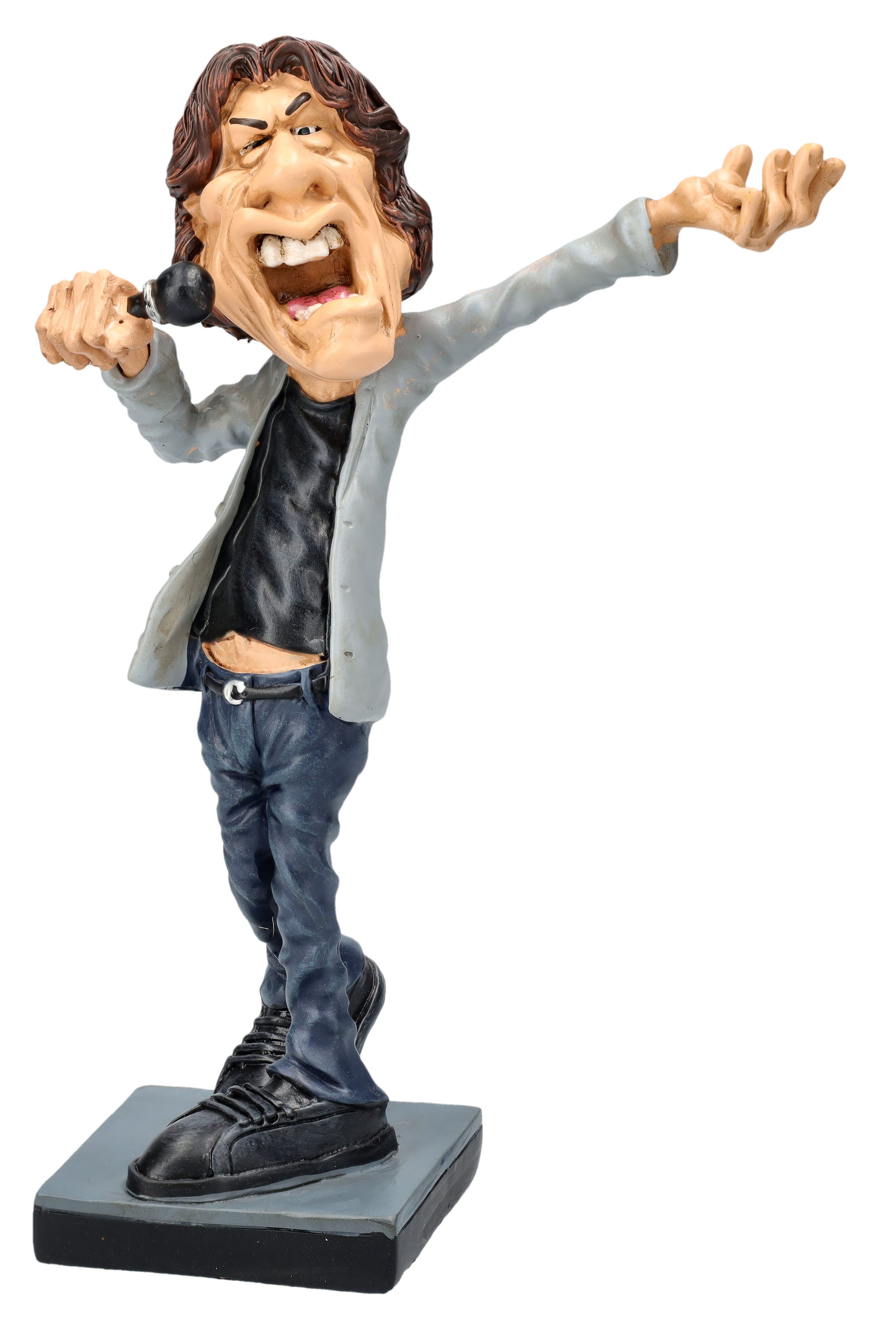 Dekofigur Mick Jagger Figur – Rockstar Karikatur Statue 17 cm Sammlerfigur Deko